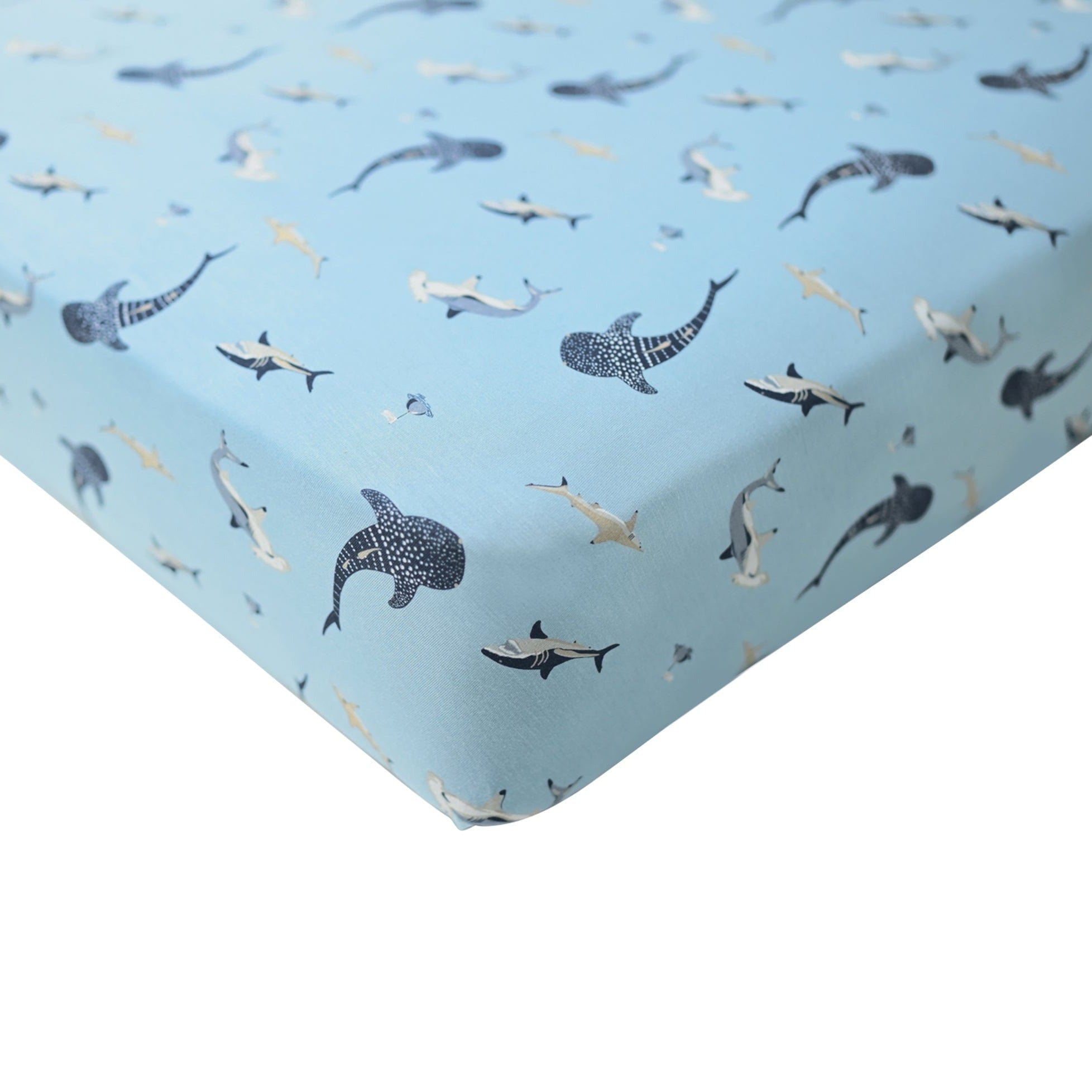 Shark crib fitted sheet online