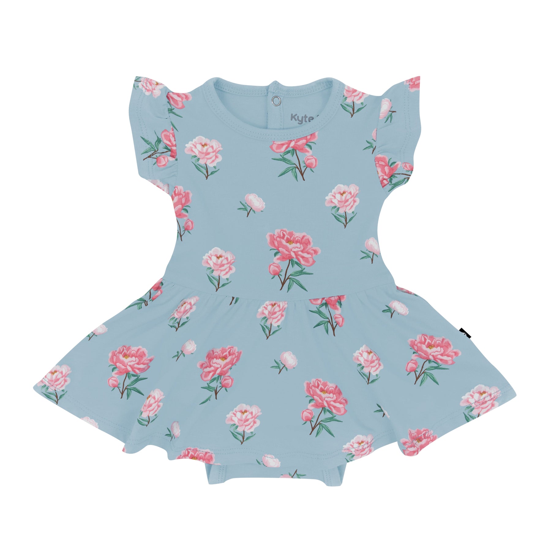 Twirl Bodysuit Dress in Peony