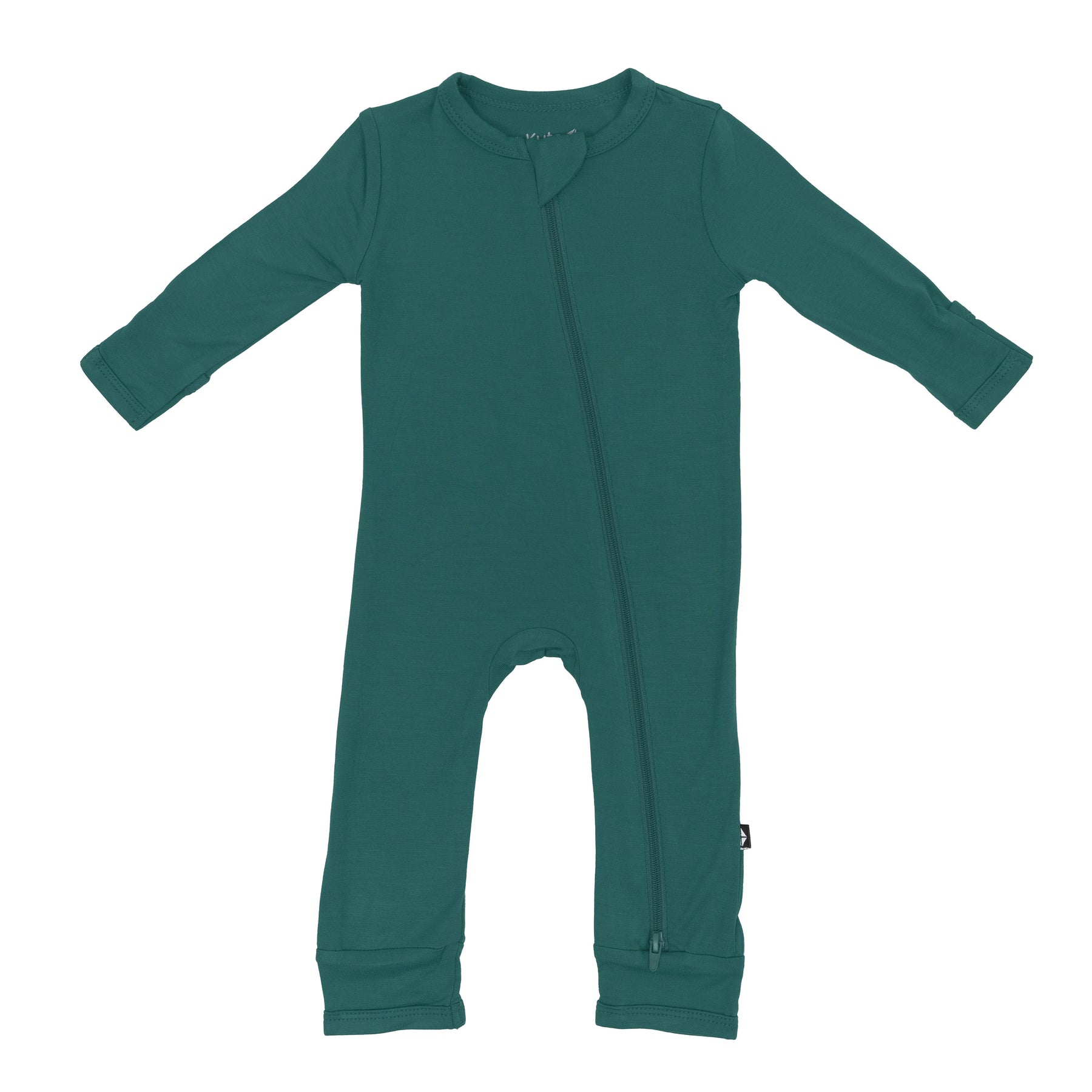 Zippered Footless Sleepsuit in Emerald