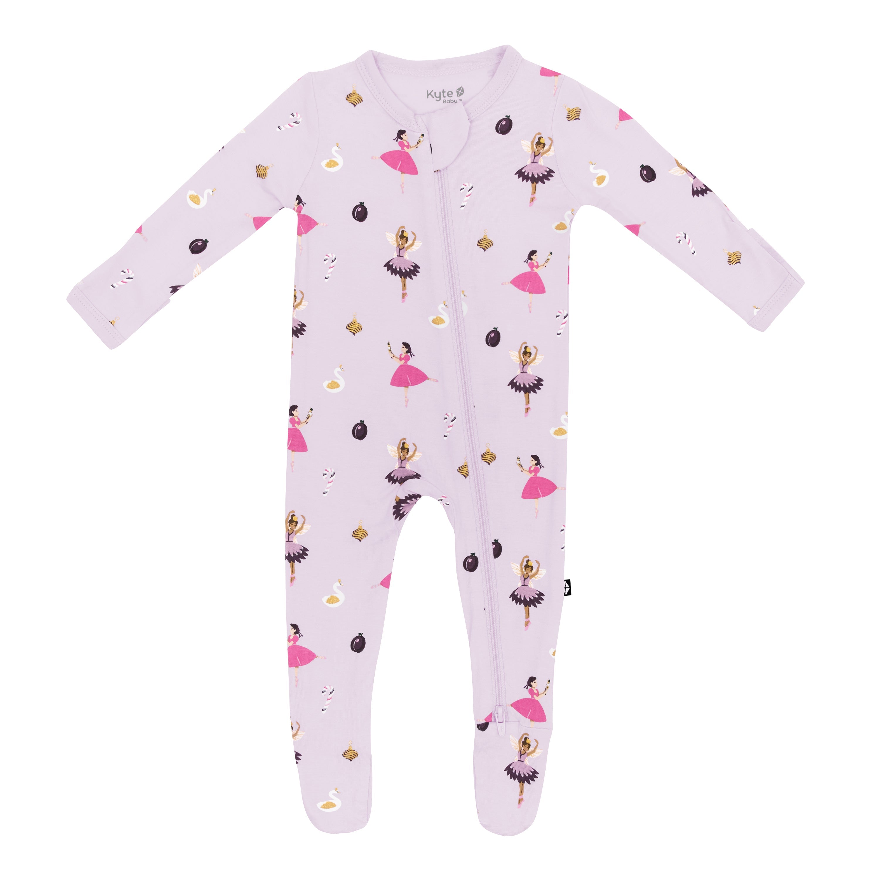 Kyte baby purple high quality butterfly and ladybug zippy