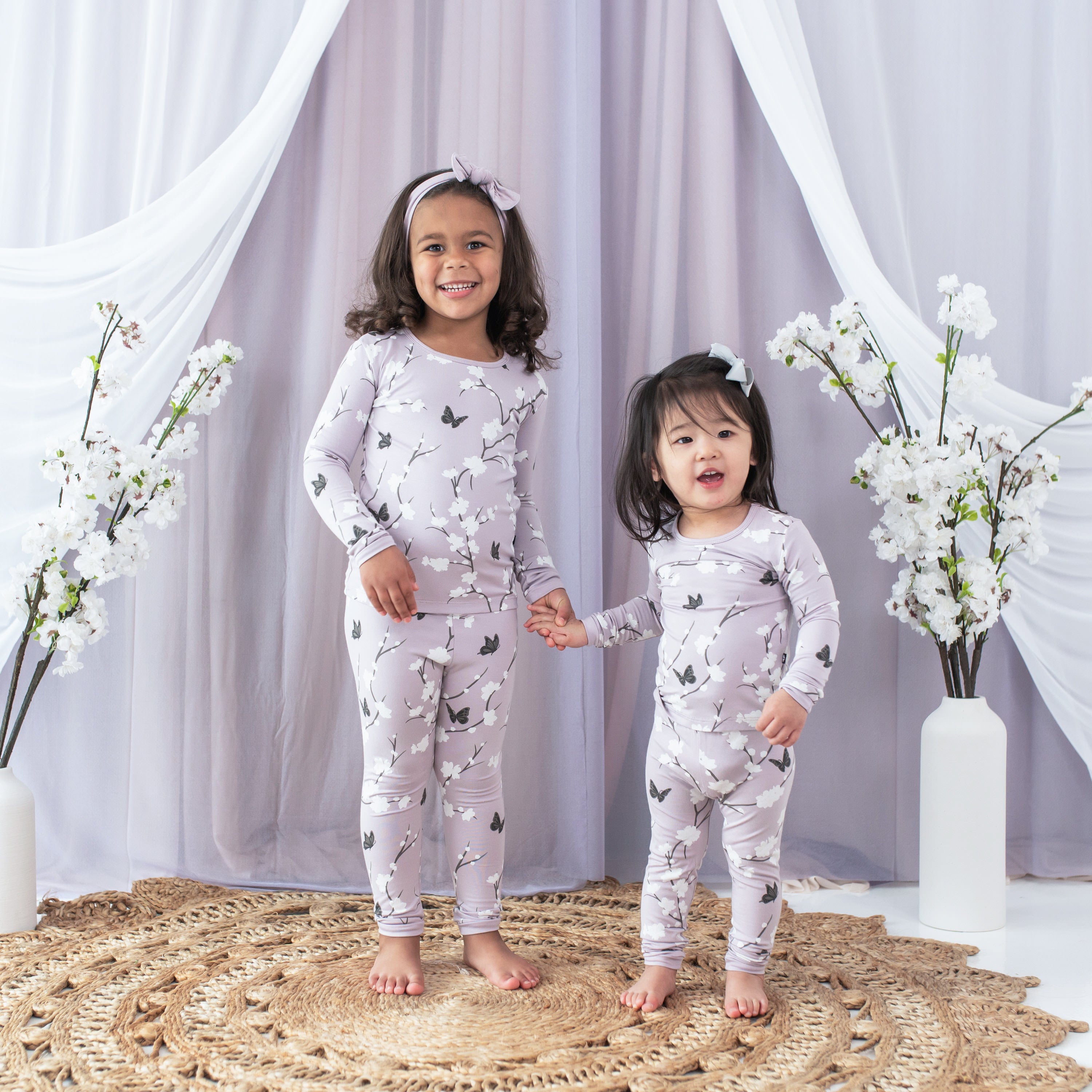 Long Sleeve Pyjamas in Cherry Blossom