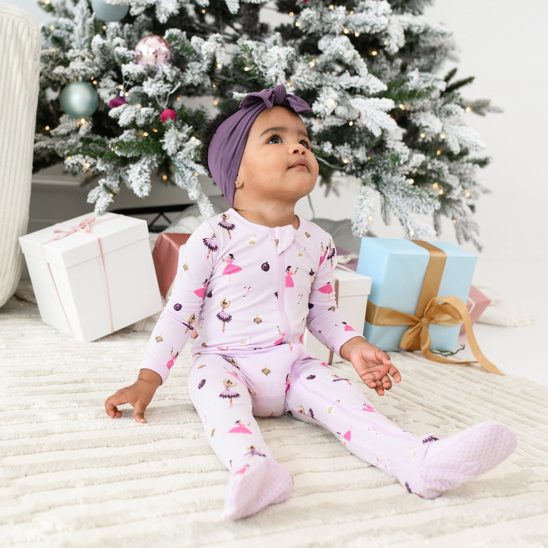 Zippered Sleepsuit in Sugar Plum