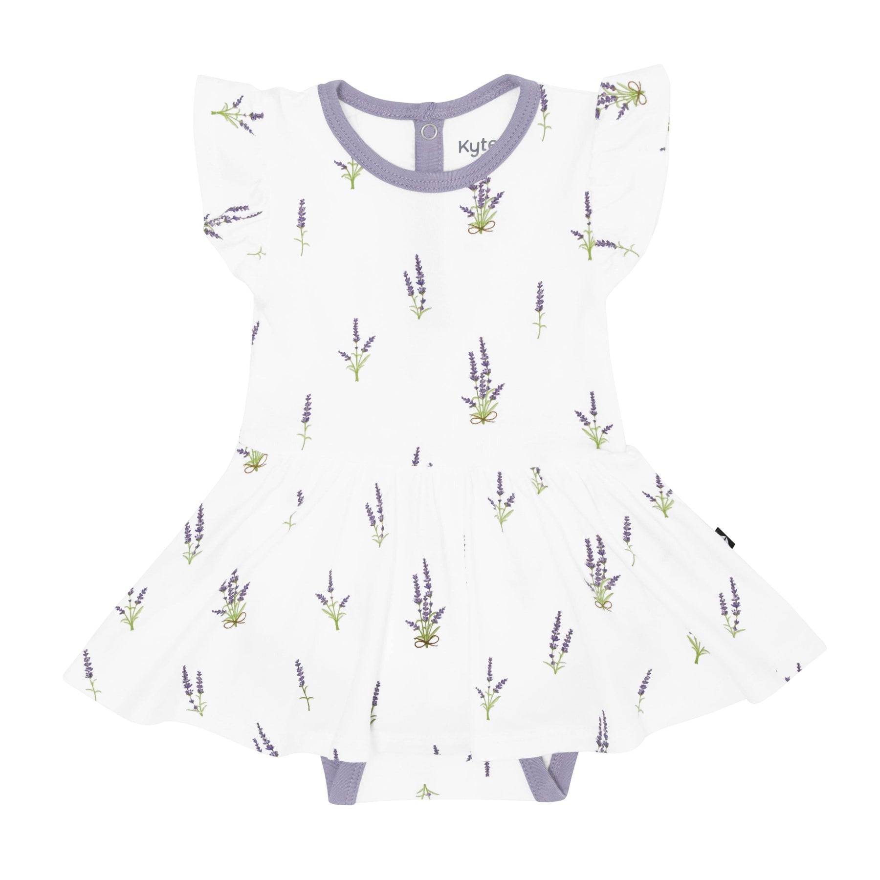 Kyte Baby Bodysuit Dress Twirl Bodysuit Dress in Lavender