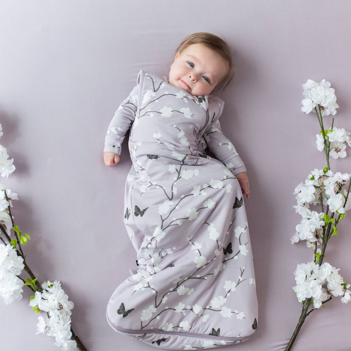 Kyte Baby Sleep Bag 1.0 Tog Sleep Bag in Cherry Blossom 1.0