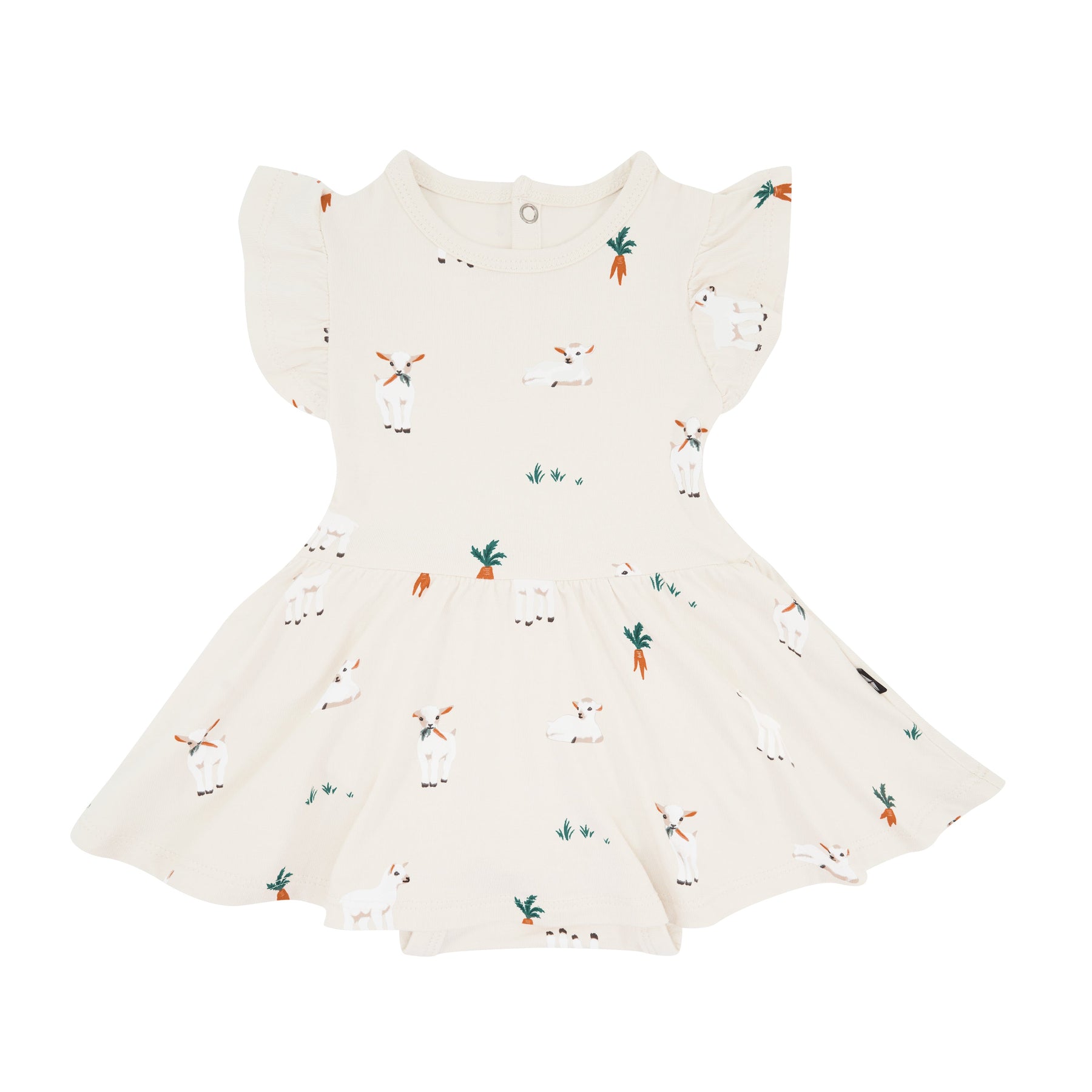 Twirl Bodysuit Dress in Goat