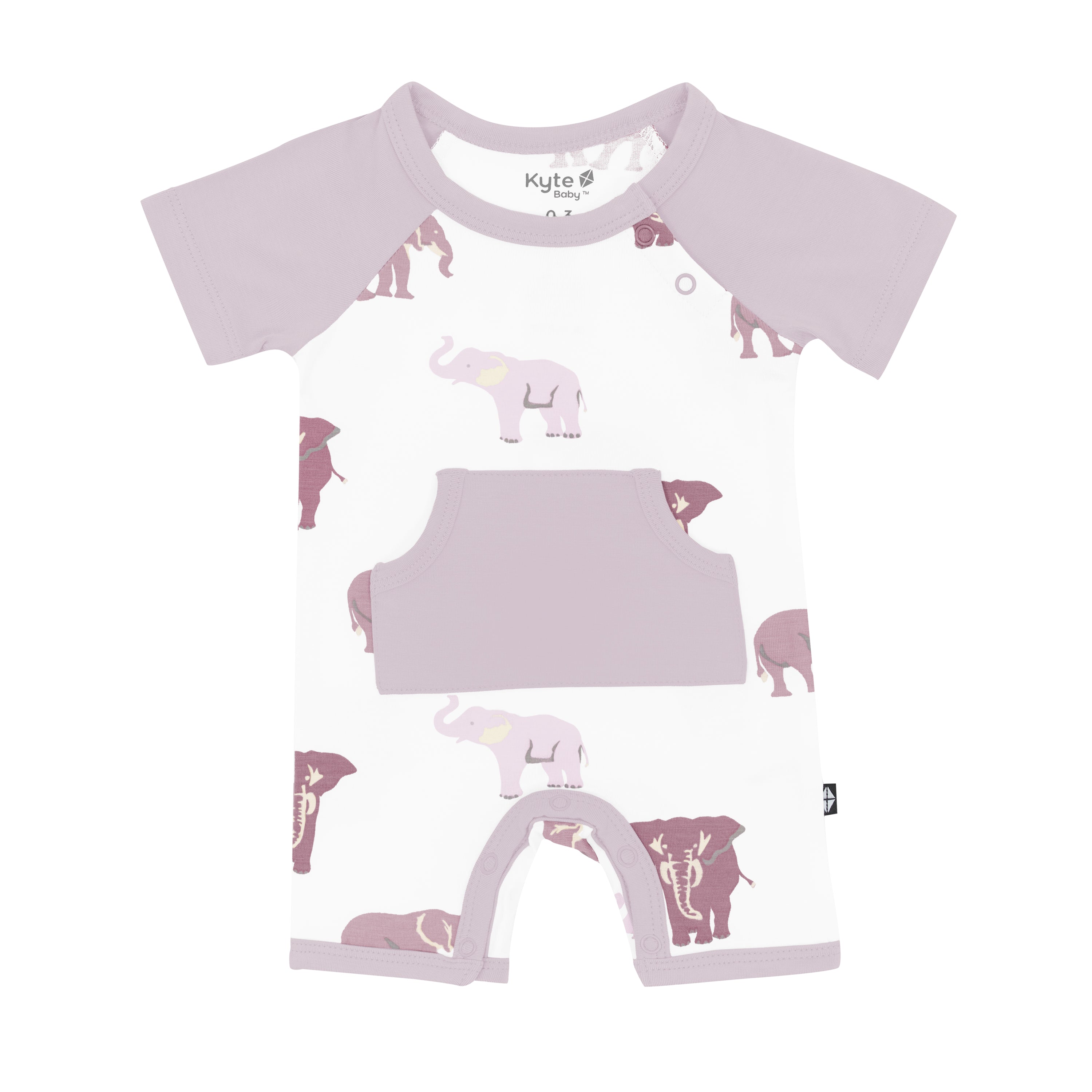 Pocket Romper in Elephant