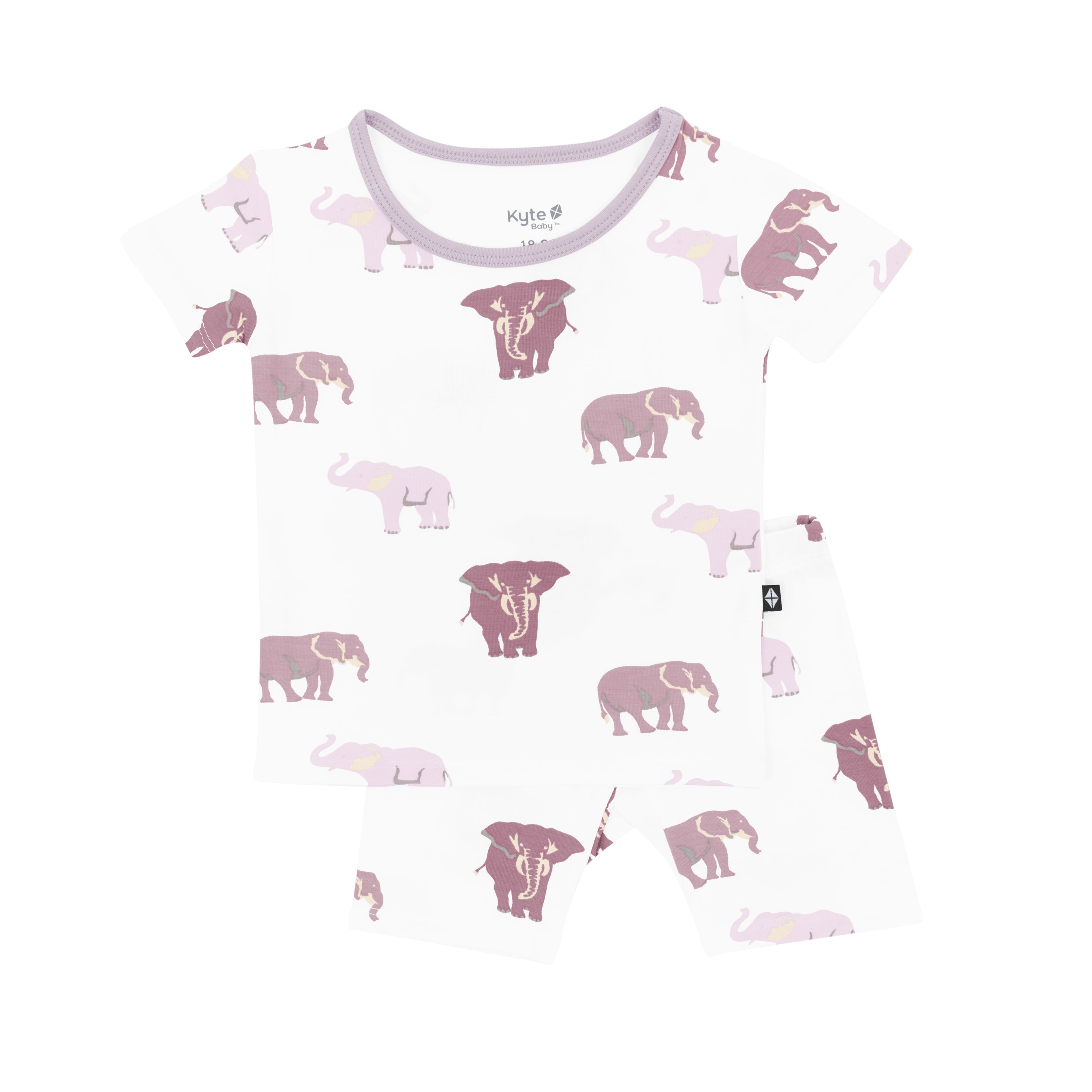 Short Sleeve Pyjamas in Elephant