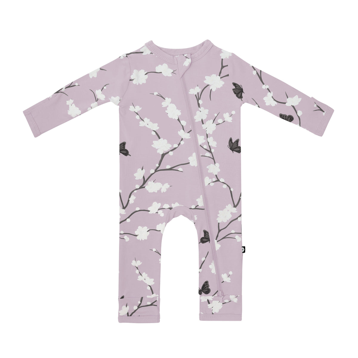 Zippered Footless Sleepsuit in Cherry Blossom