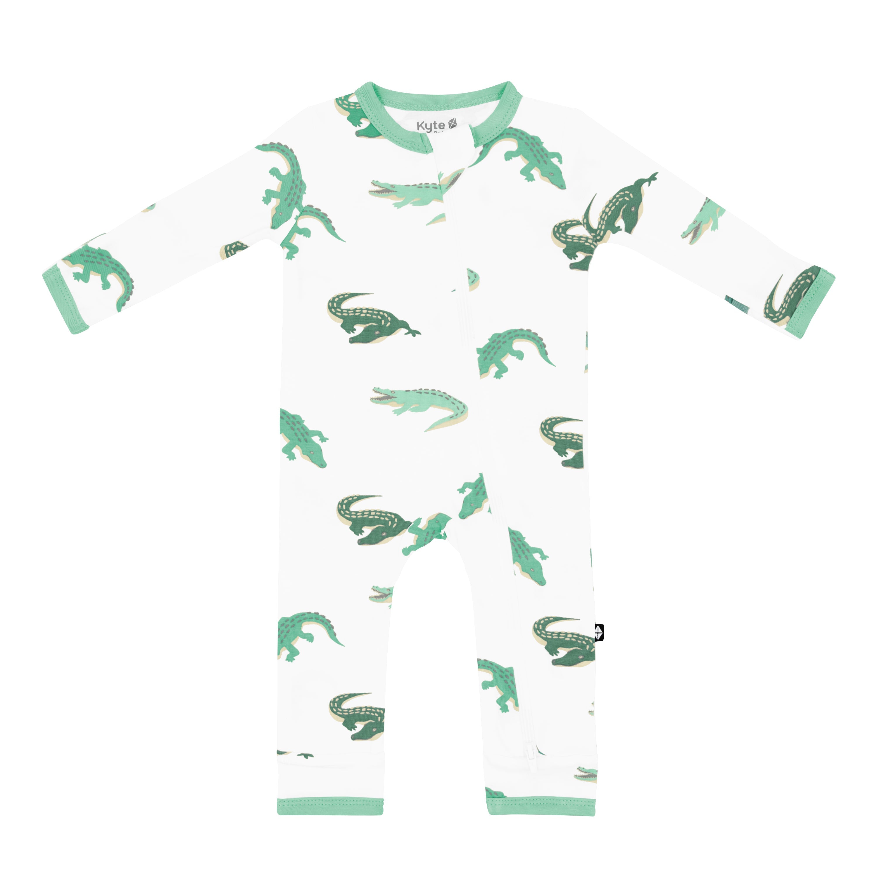 Zippered Footless Sleepsuit in Crocodile