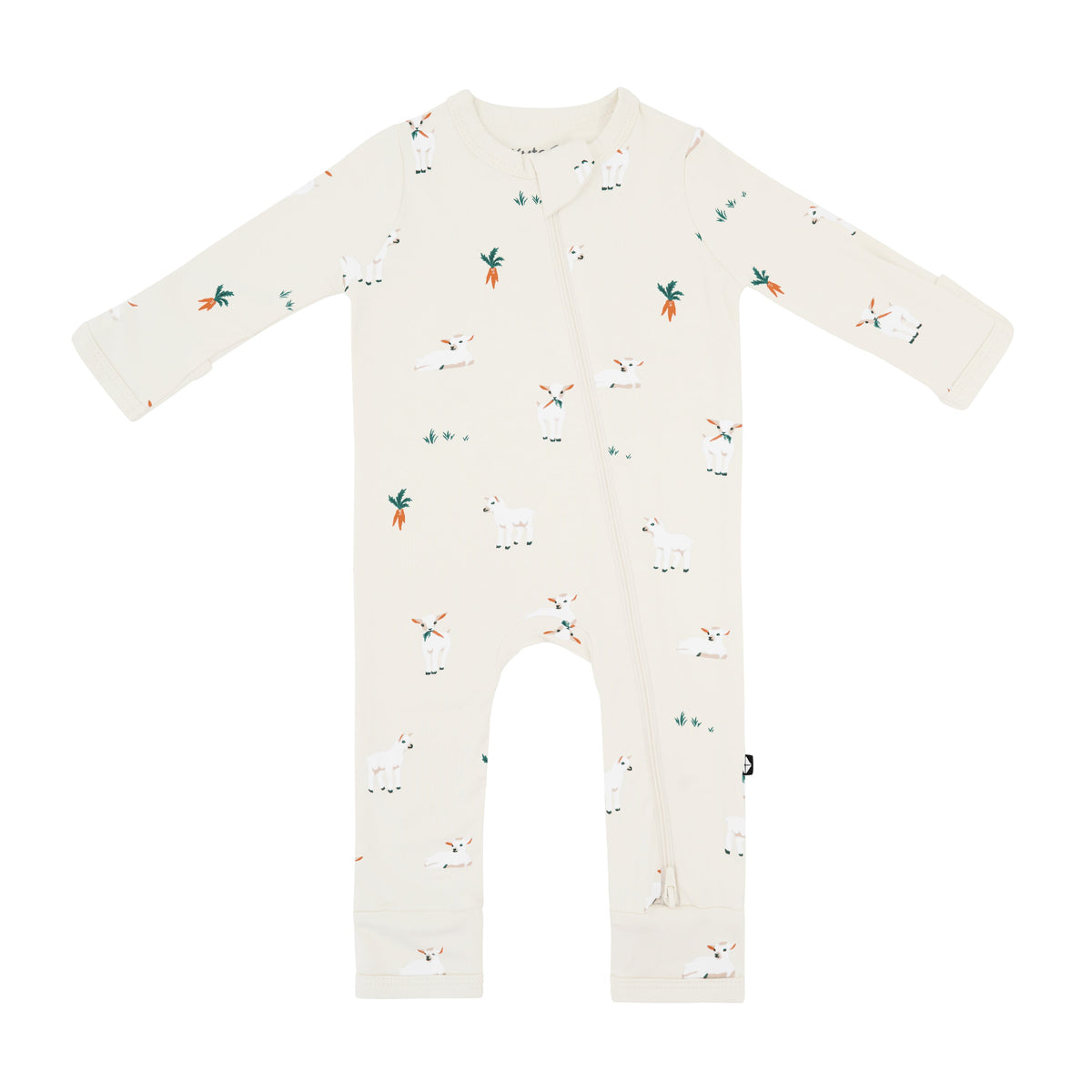 Zippered Footless Sleepsuit in Goat