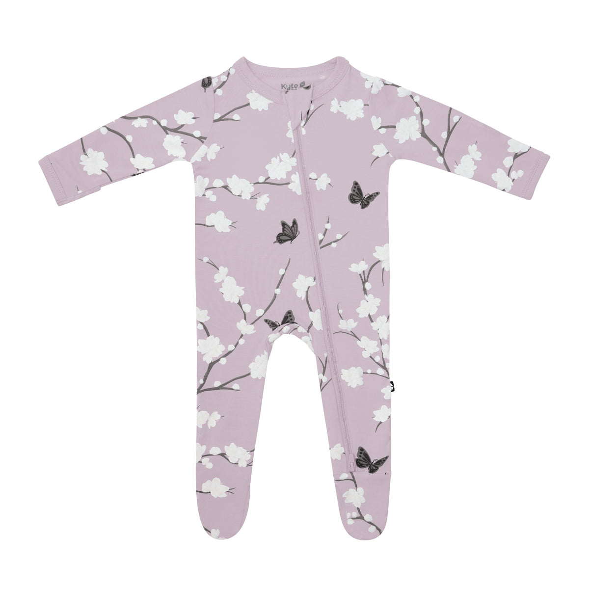 Zippered Sleepsuit in Cherry Blossom