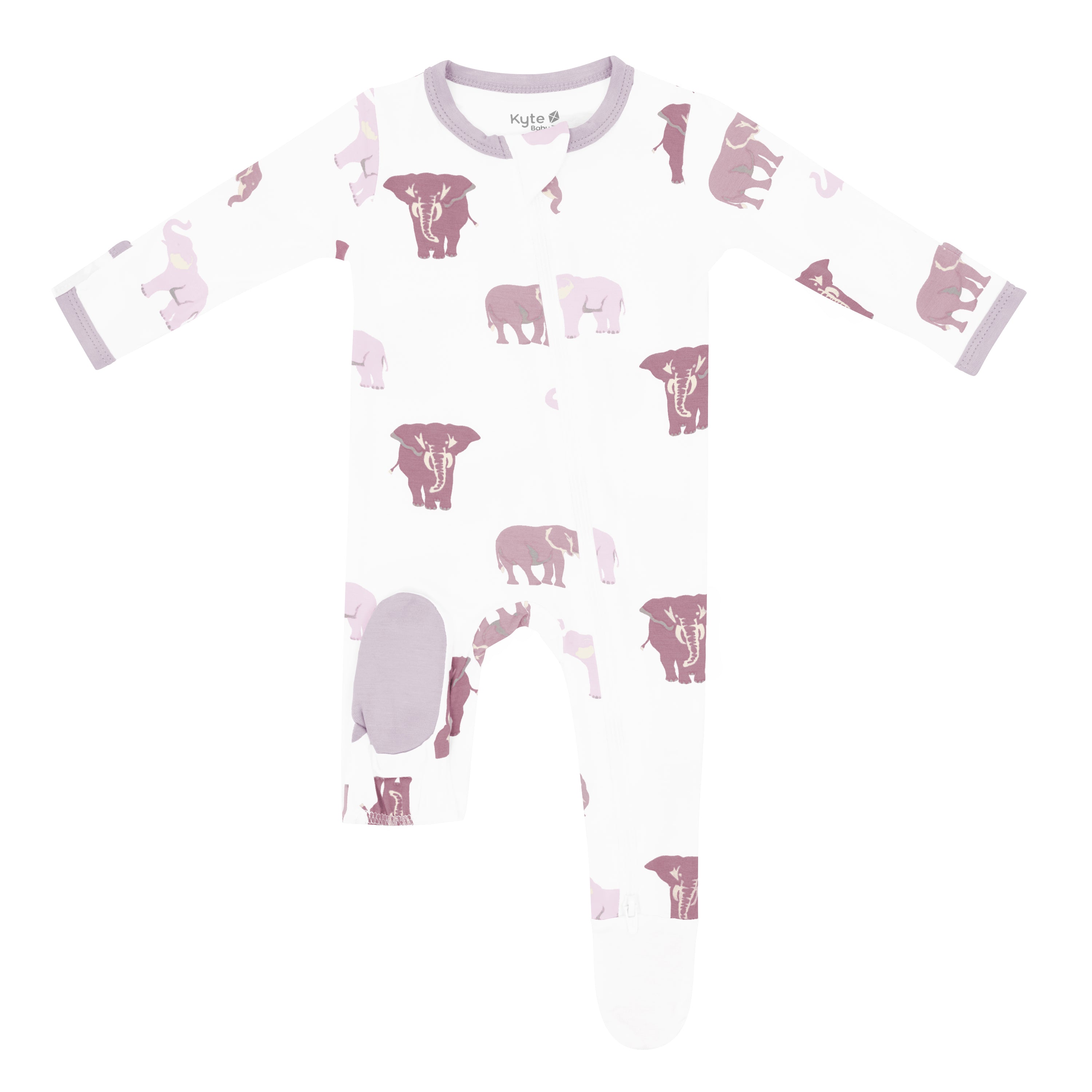 Zippered Sleepsuit in Elephant