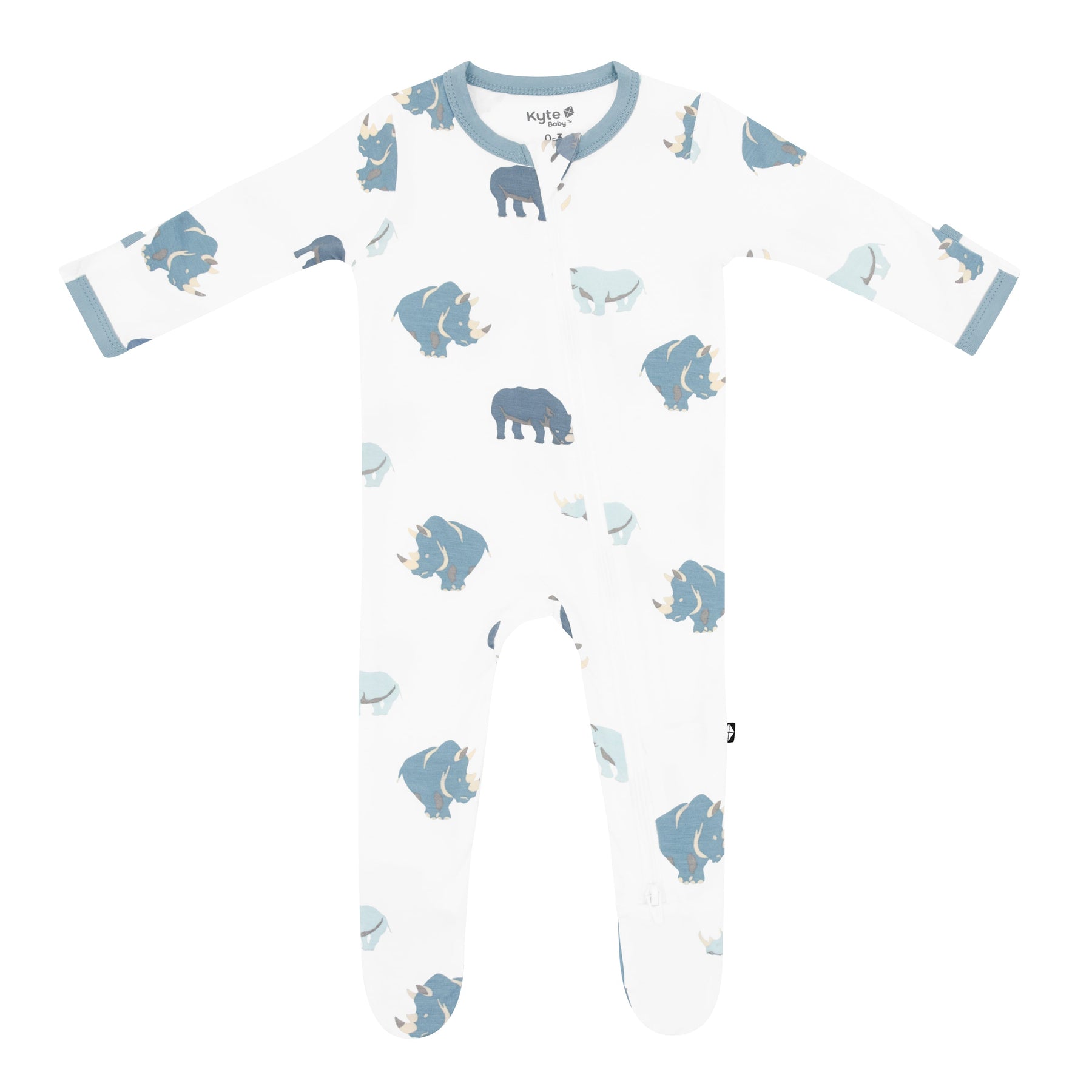 Zippered Sleepsuit in Rhino