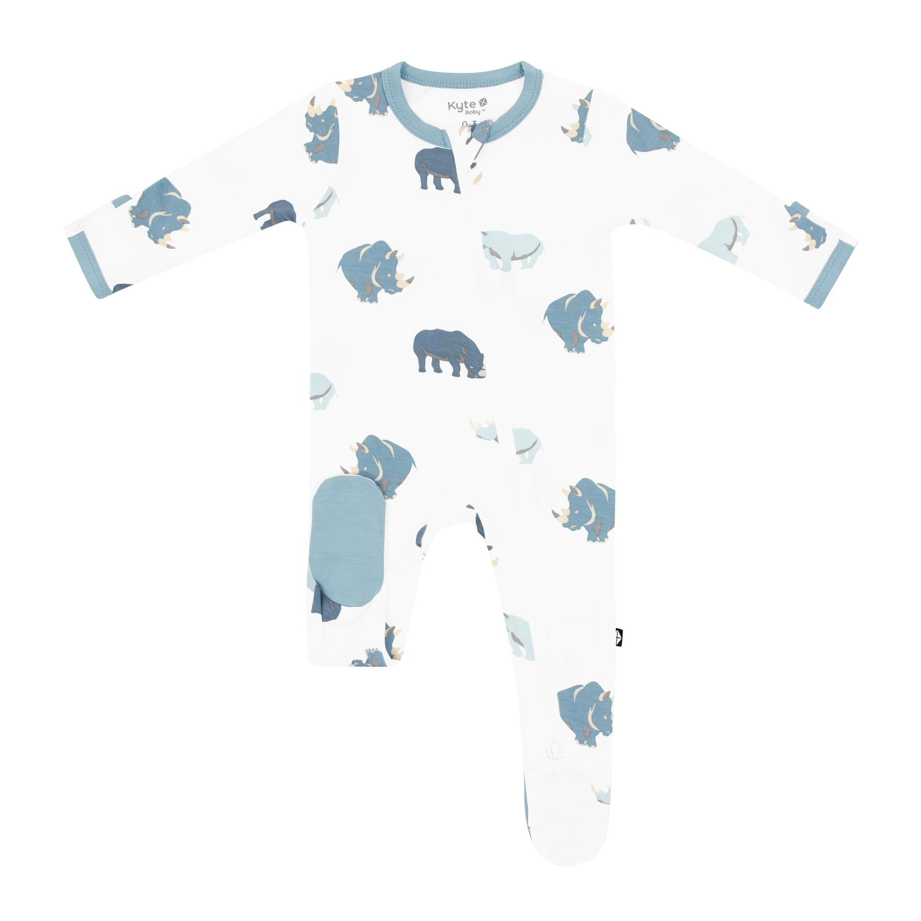 Zippered Sleepsuit in Rhino