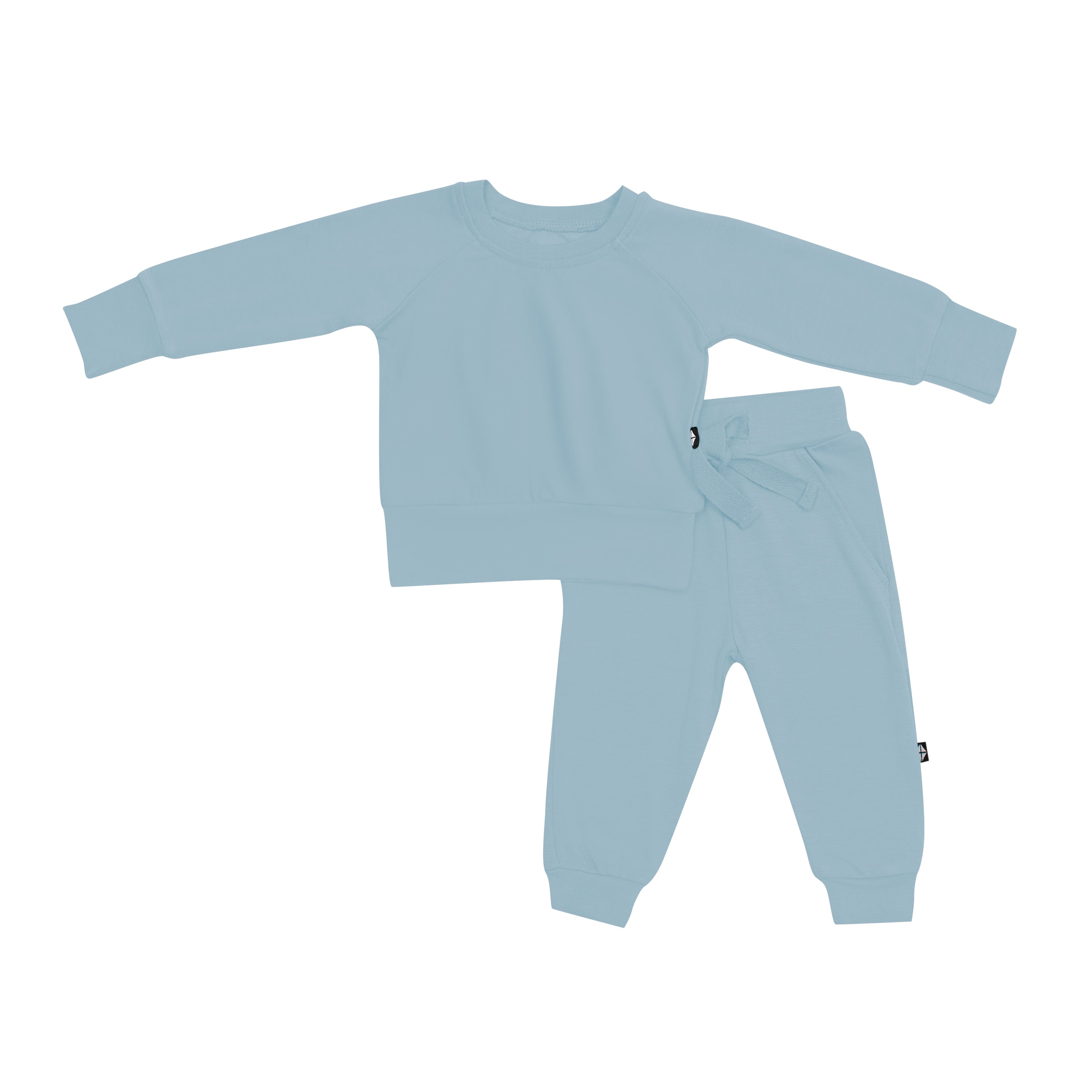 Bamboo Jersey Jogger Set in Dusty Blue