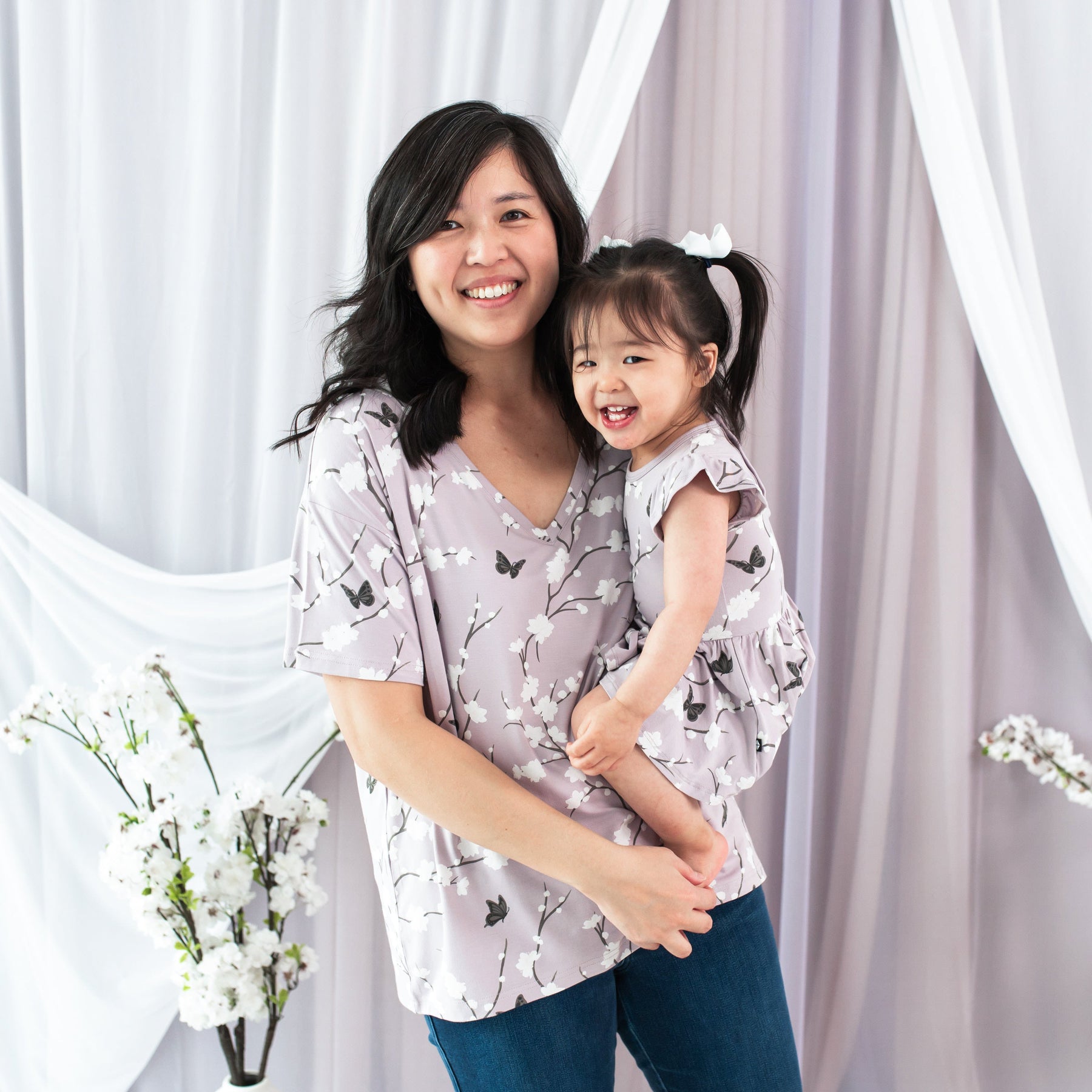 Twirl Bodysuit Dress in Cherry Blossom