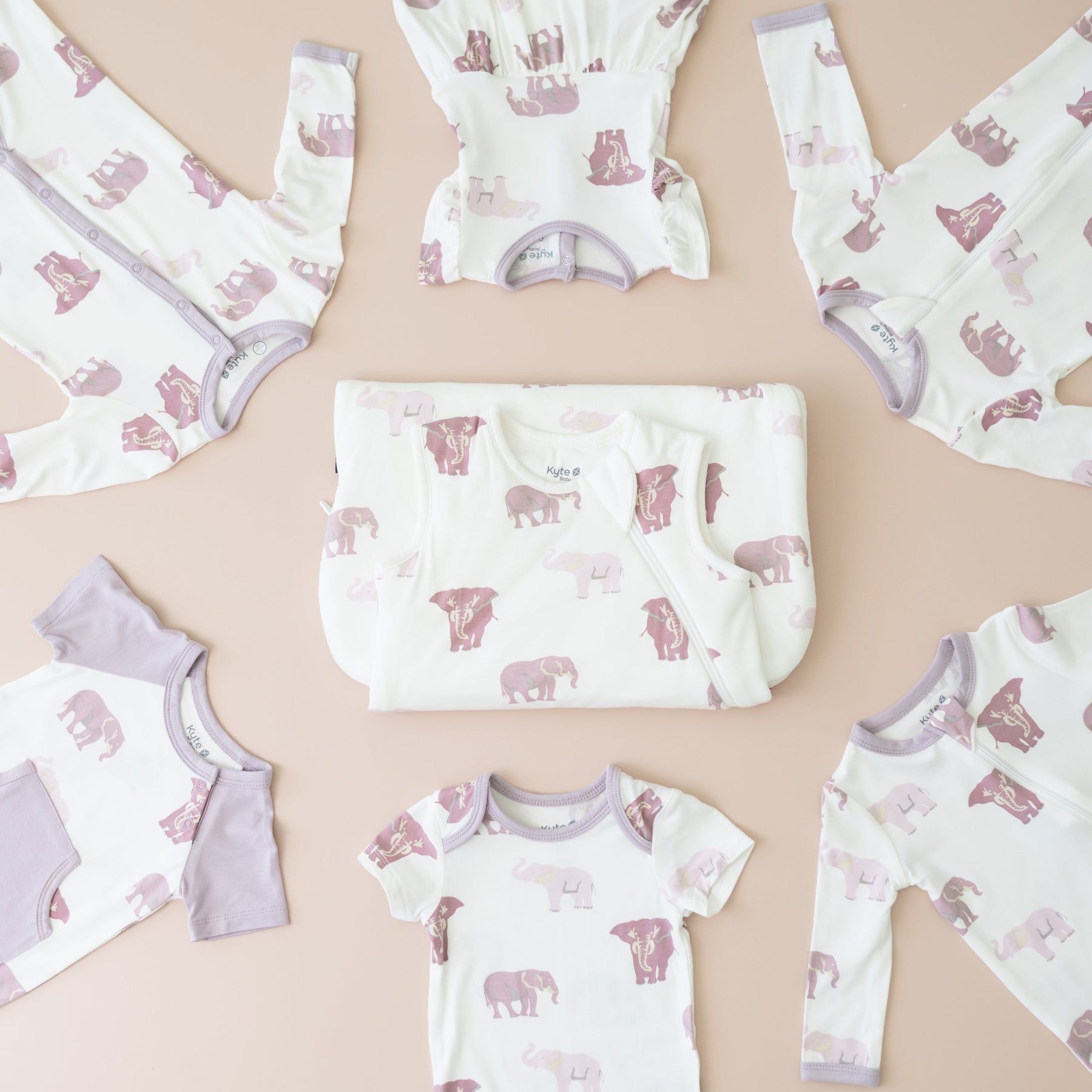 Zippered Sleepsuit in Elephant