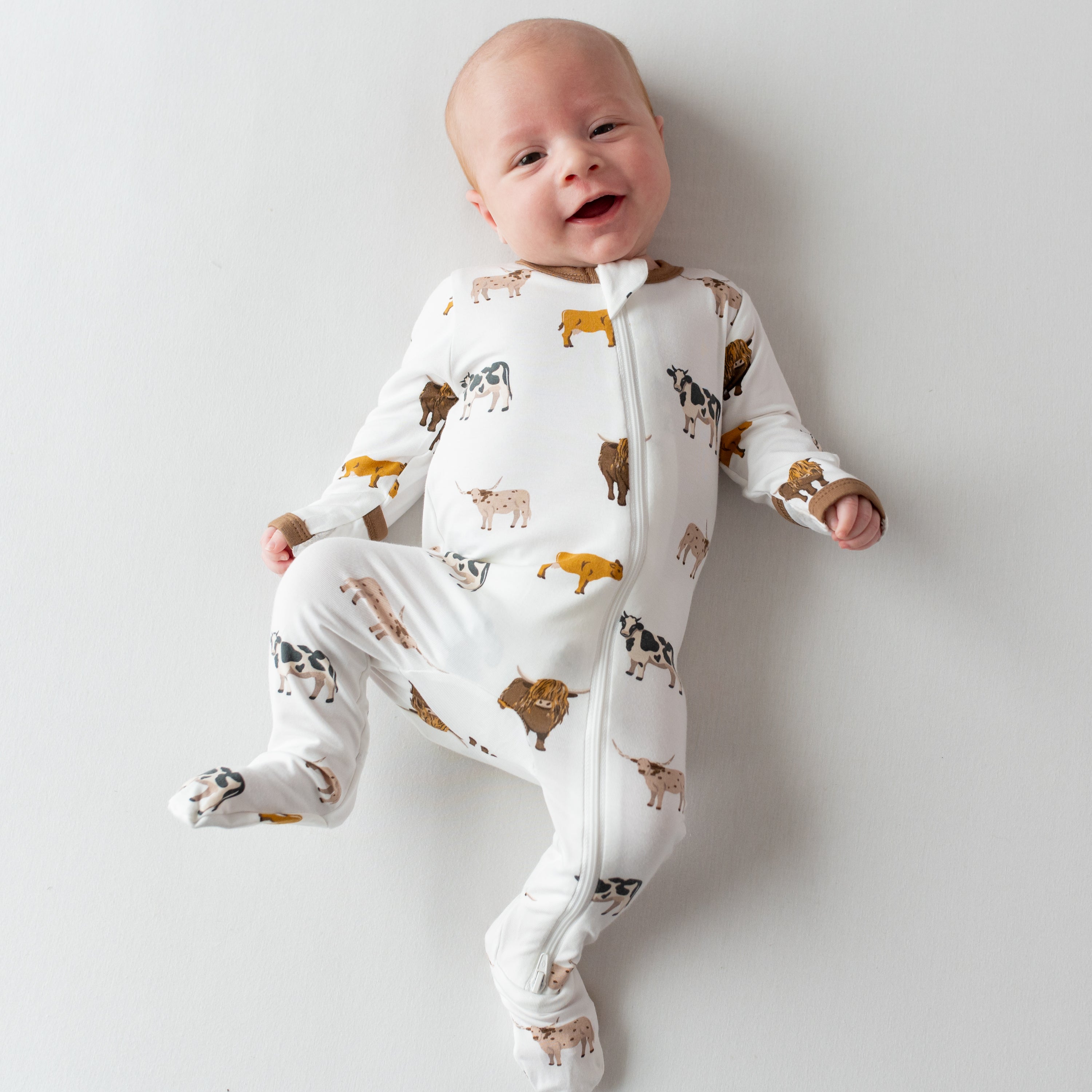 Zippered Sleepsuit in Moo