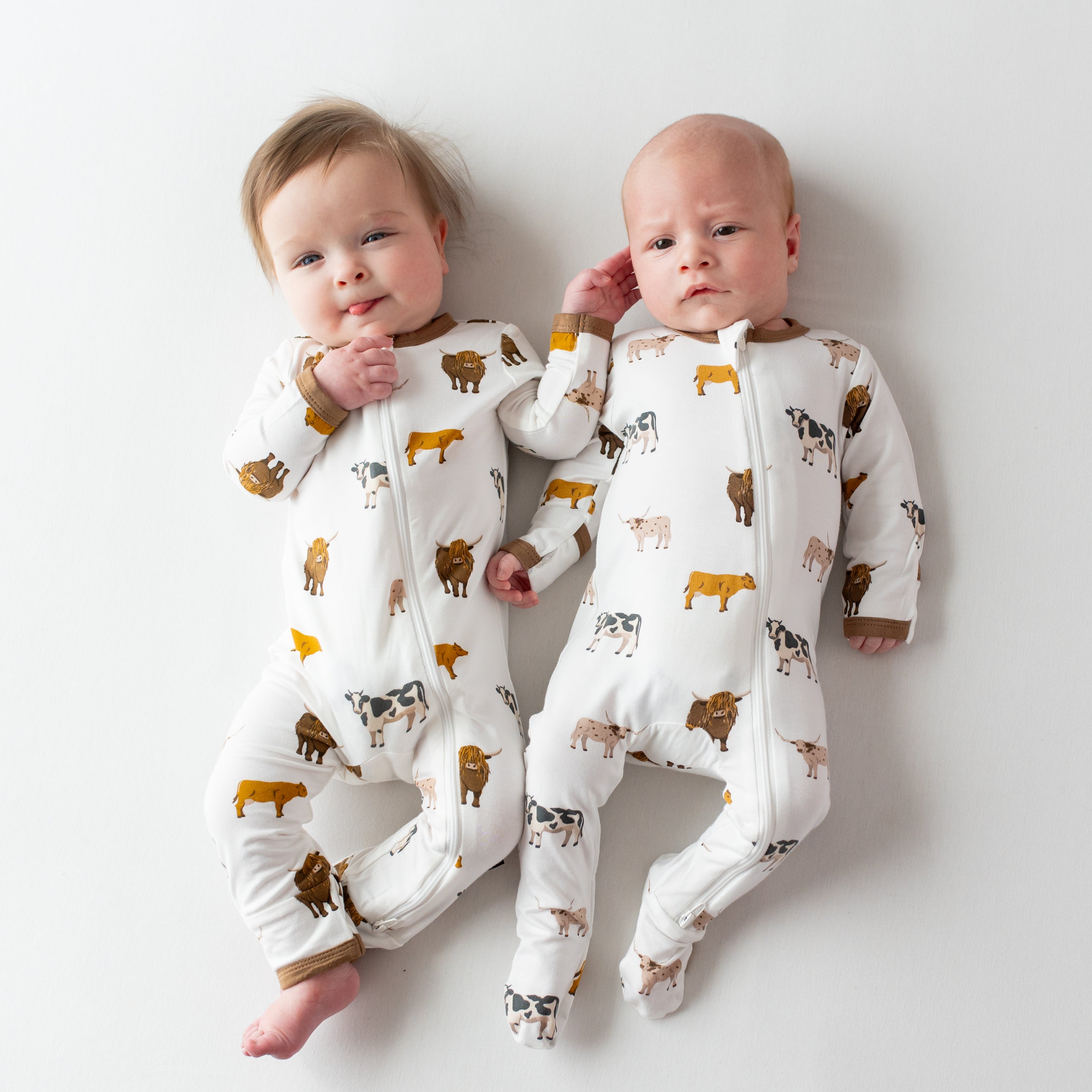 Zippered Sleepsuit in Moo