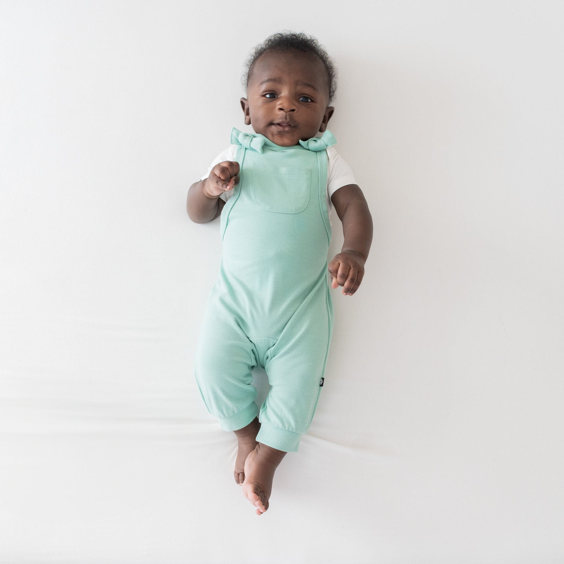 Bamboo Jersey Dungarees in Wasabi