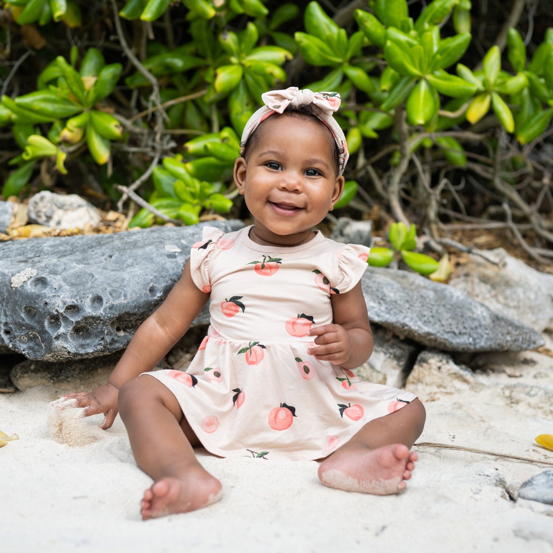 Kyte Baby Baby Bows Bow in Peach