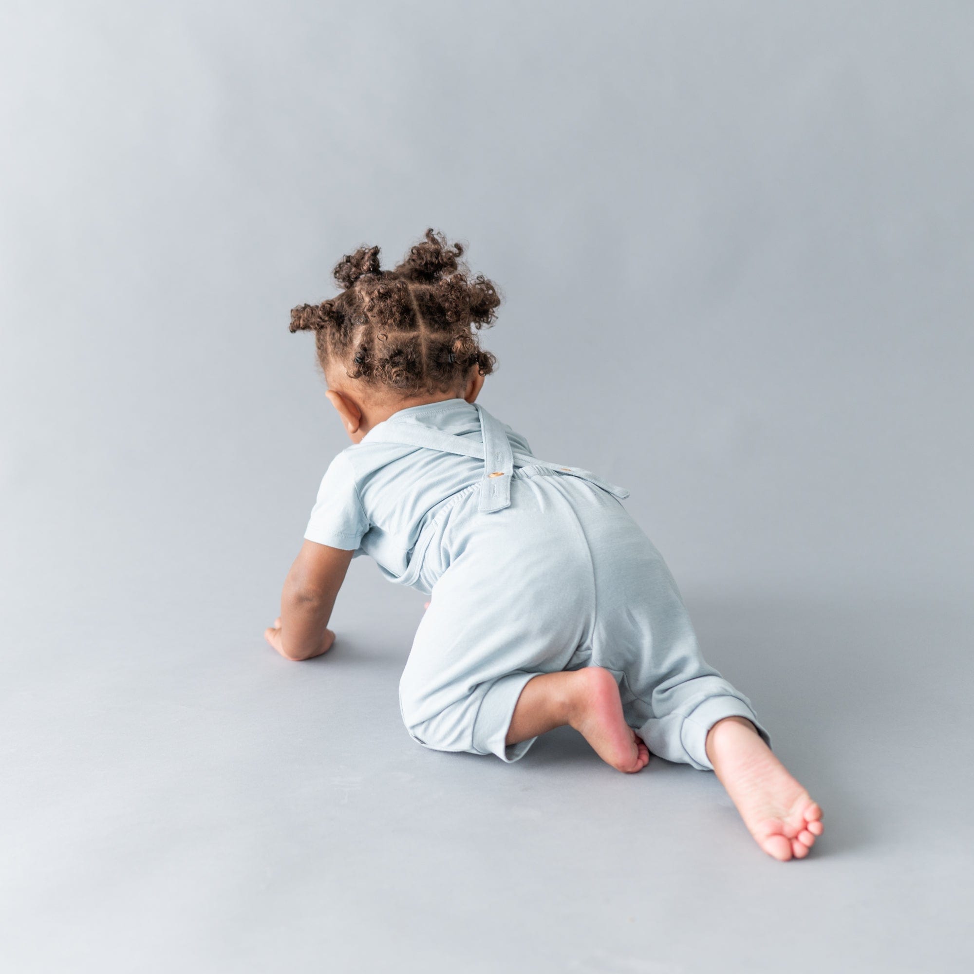 Kyte BABY Baby Overall Bamboo Jersey Overall in Fog