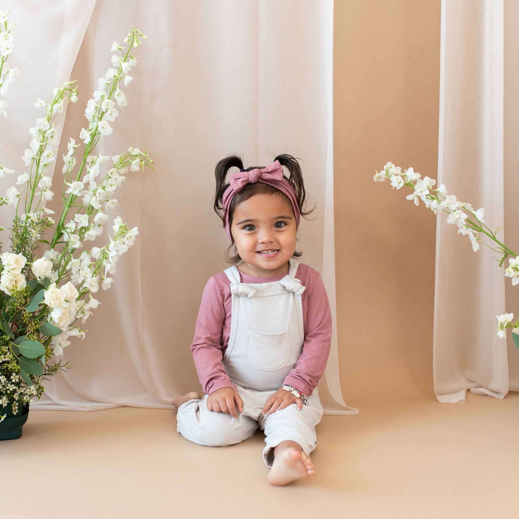 Kyte Baby Baby Overall Bamboo Jersey Overall in Oat