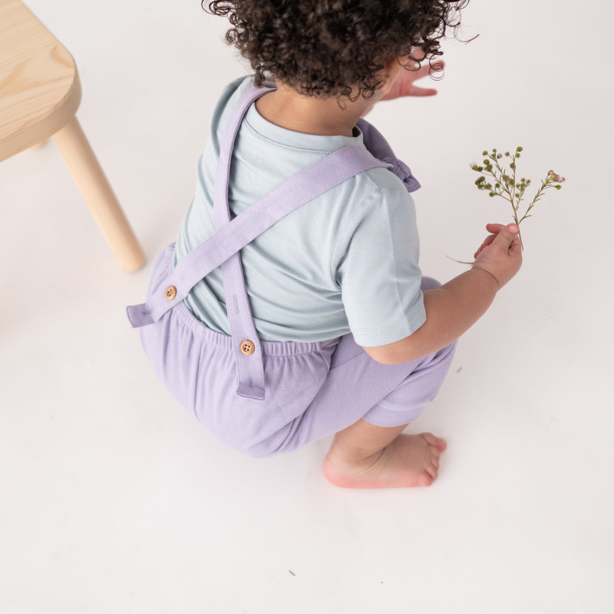 Kyte BABY Baby Overall Bamboo Jersey Overall in Taro