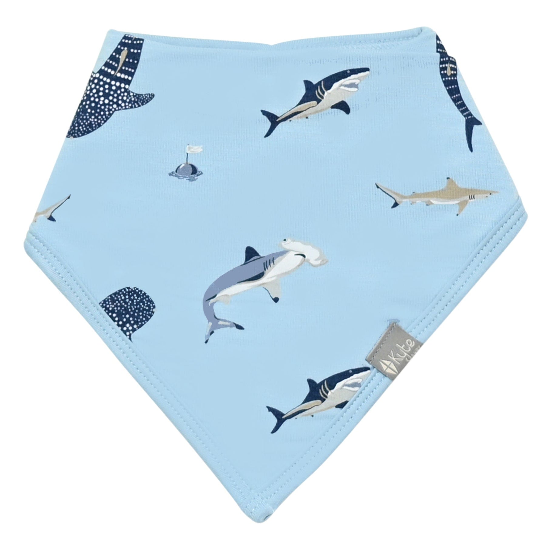 Kyte BABY Bib Stream Shark Bib in Stream Shark