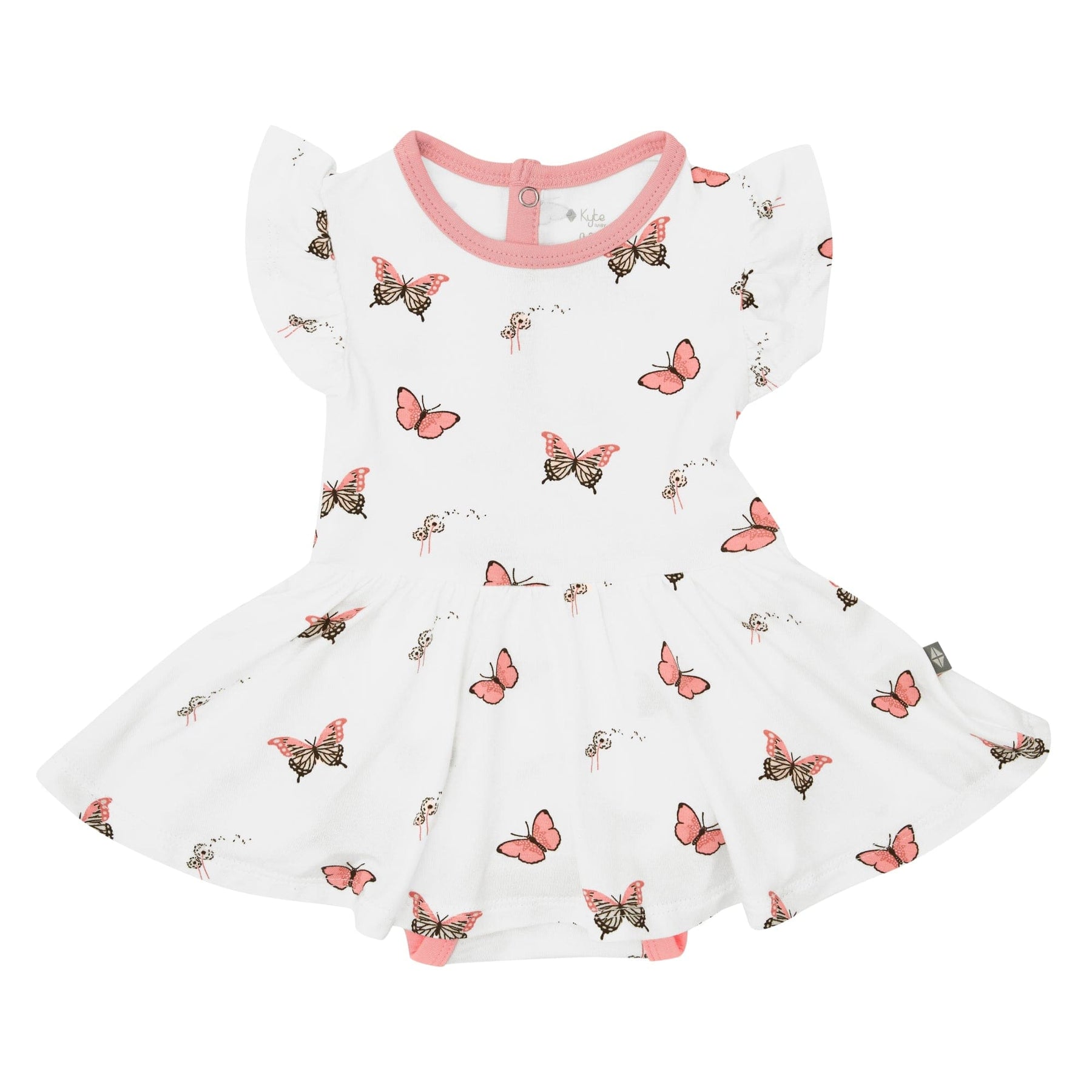 Kyte BABY Bodysuit Dress Twirl Bodysuit Dress in Butterfly