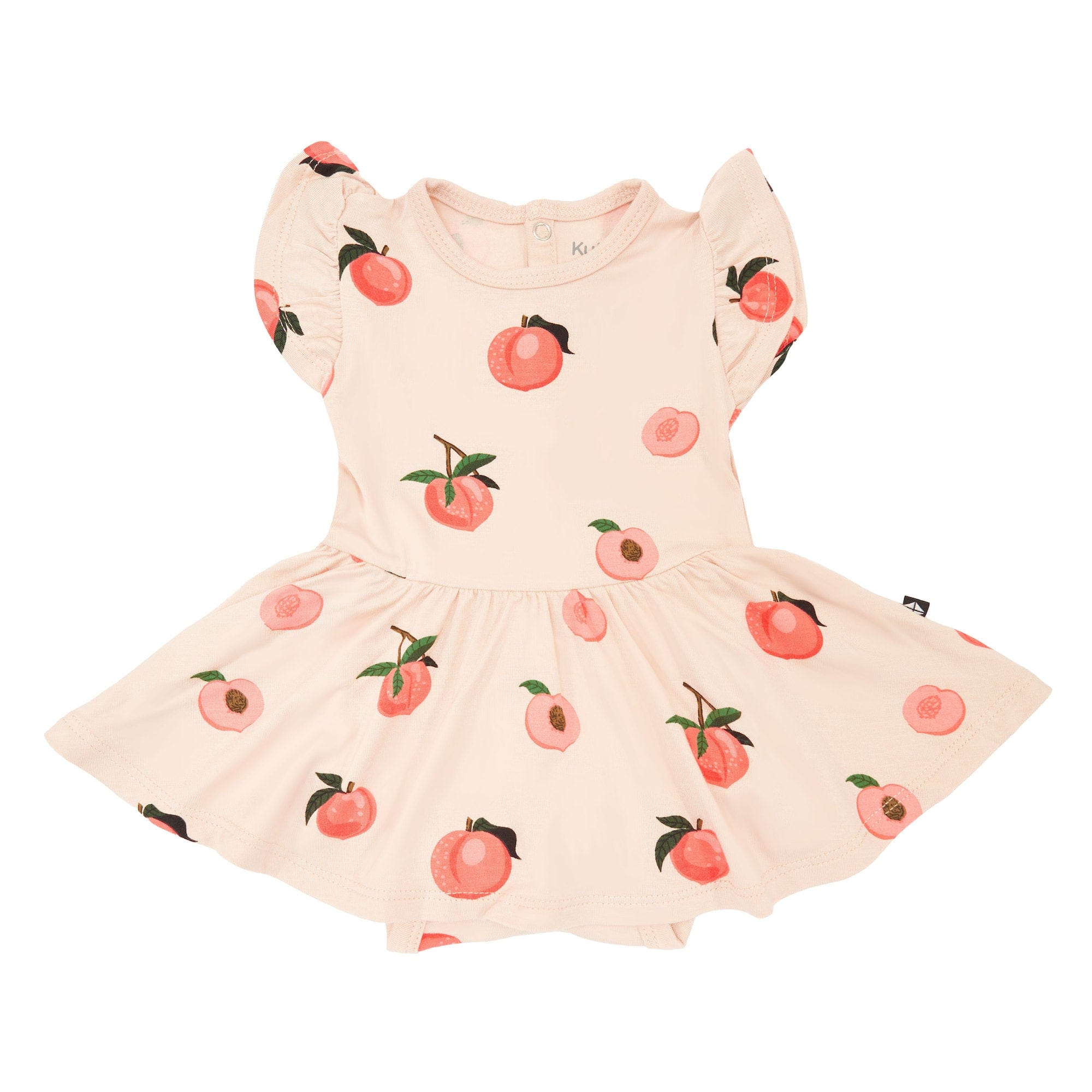 Twirl Bodysuit Dress in Peach - Main Image