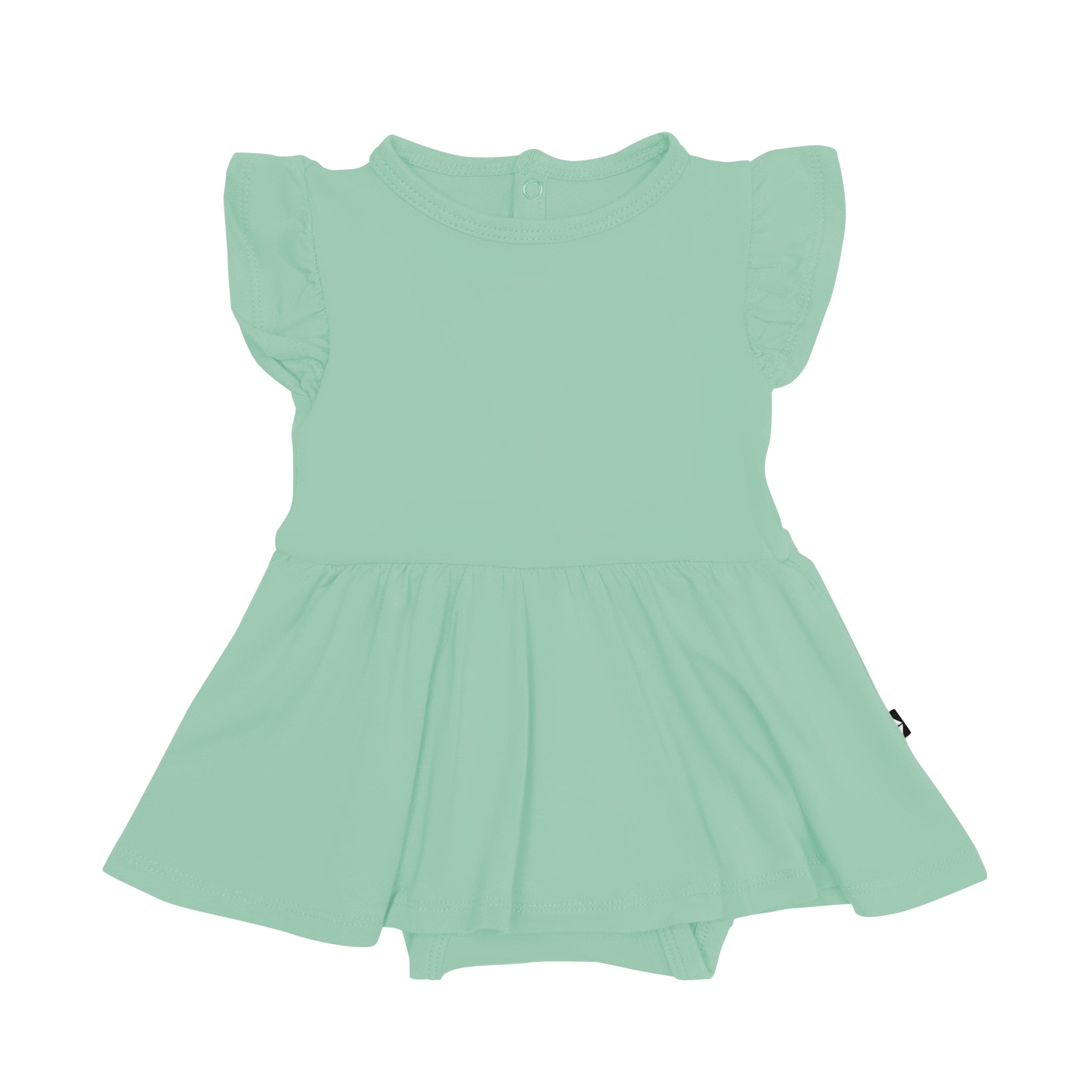 Kyte Baby Bodysuit Dress Twirl Bodysuit Dress in Wasabi