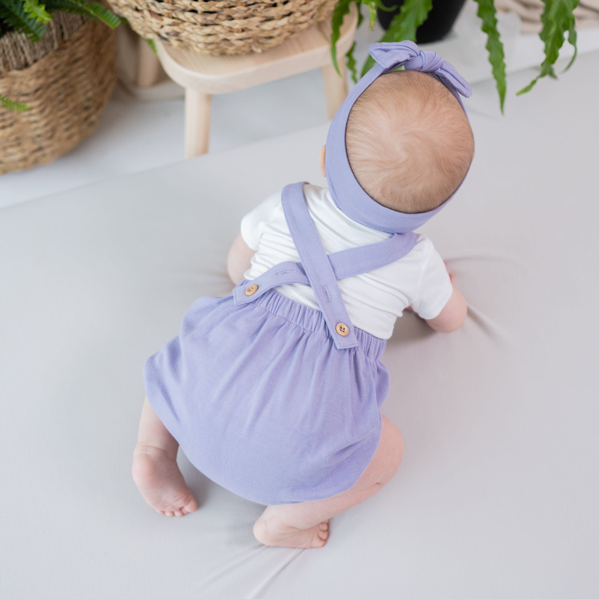 Kyte BABY Bubble Overall Bamboo Jersey Bubble Overall in Taro