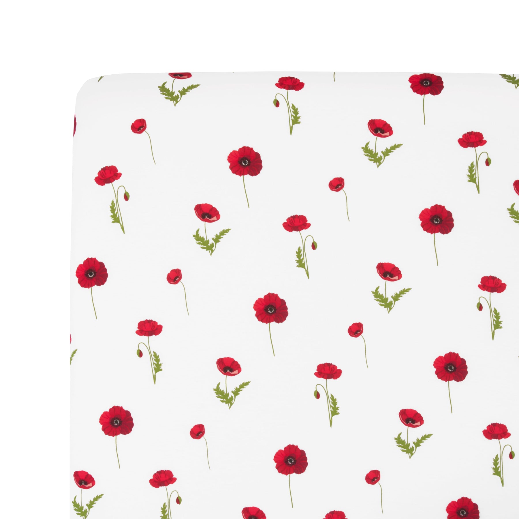 Cot Sheet in Cloud Poppies