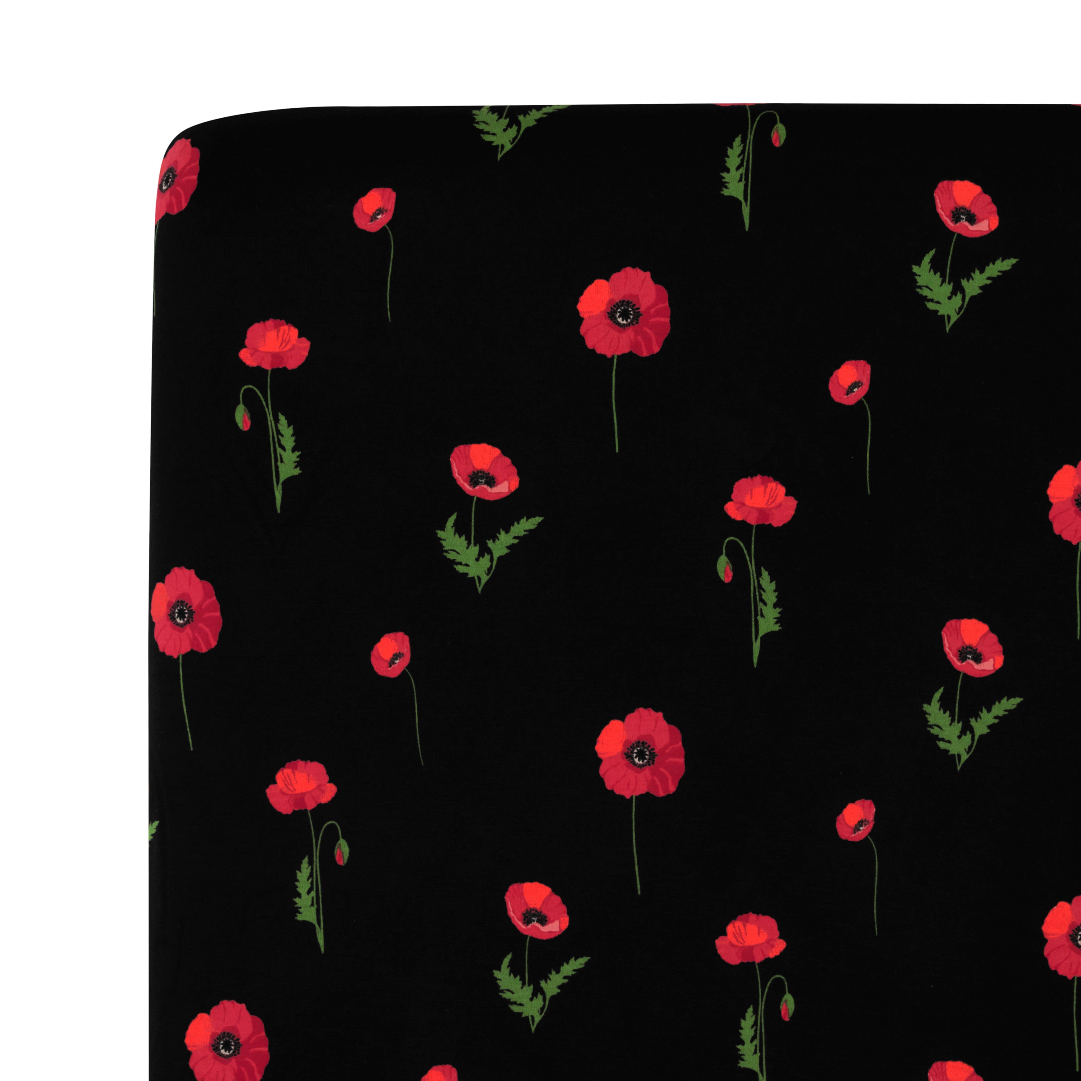 Kyte Baby Crib Sheet Midnight Poppies / Crib Sheet Crib Sheet in Midnight Poppies