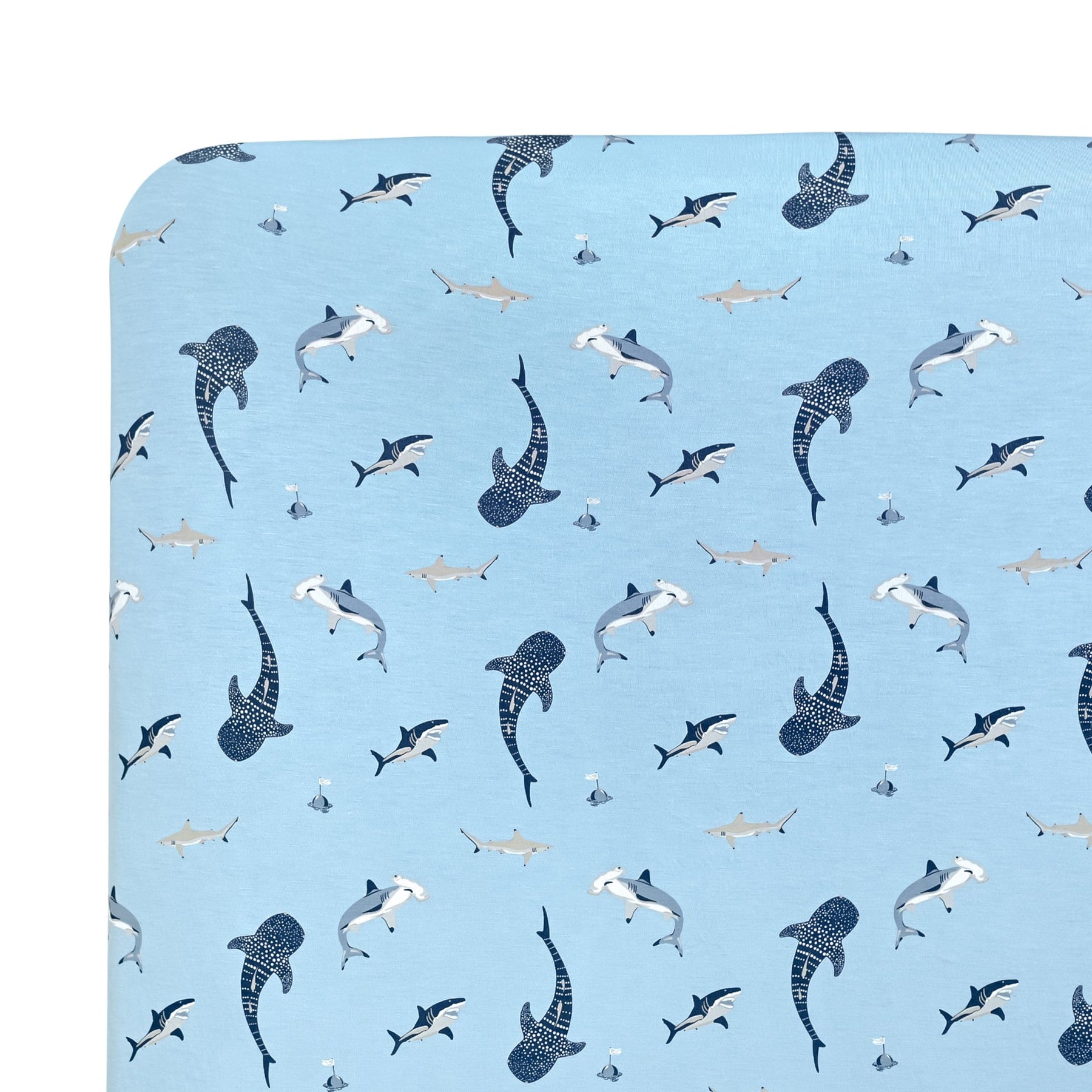 Kyte BABY Crib Sheet Stream Shark / Crib Sheet Crib Sheet in Stream Shark