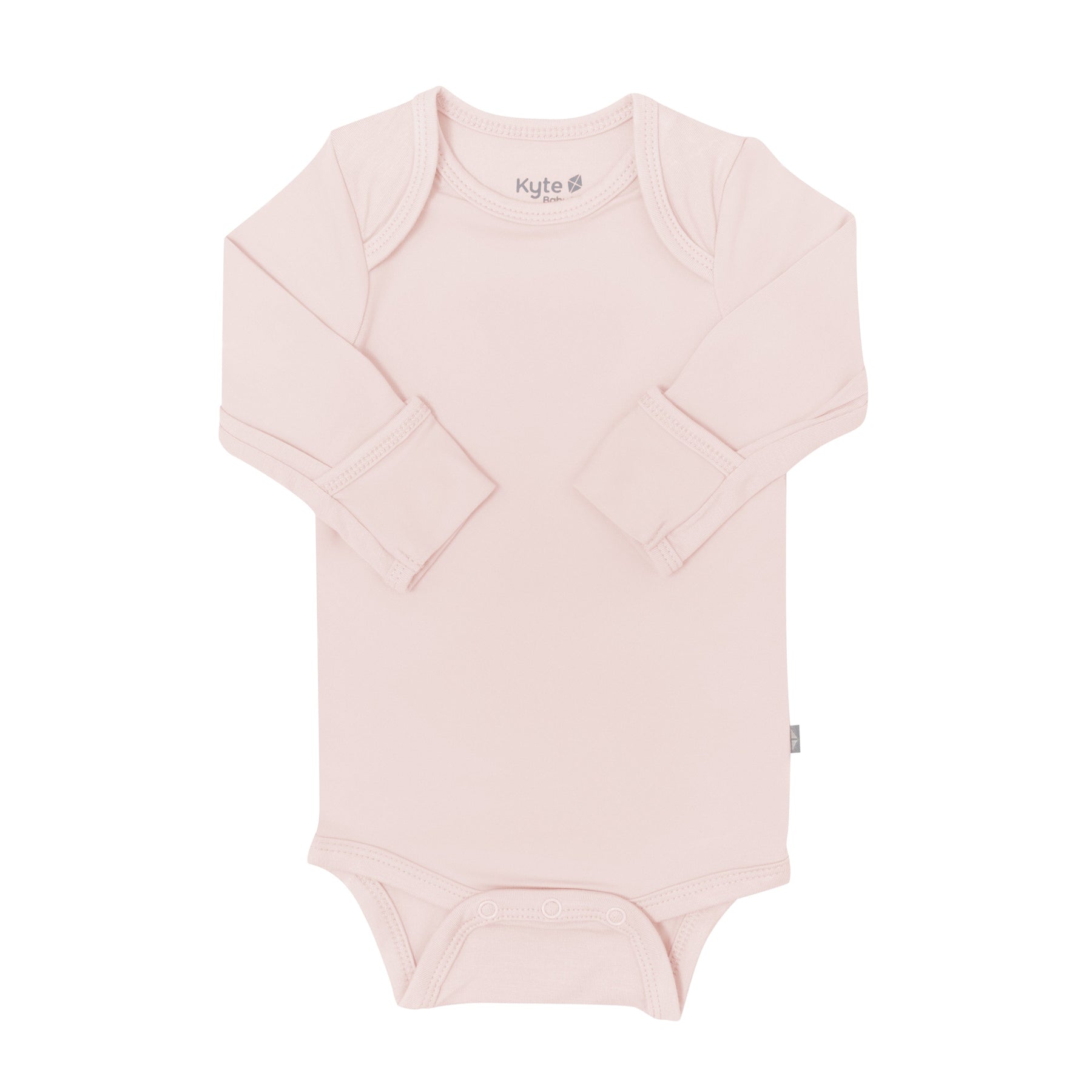 Kyte BABY Layette Long Sleeve Bodysuit in Blush