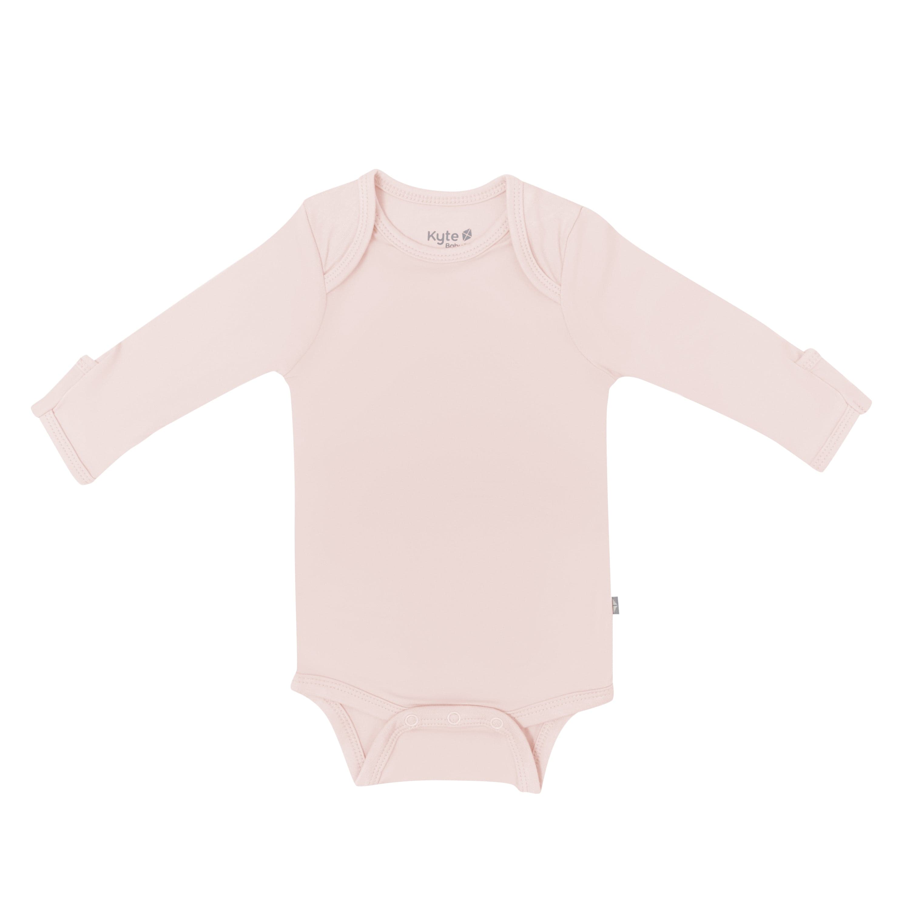 Kyte BABY Layette Long Sleeve Bodysuit in Blush