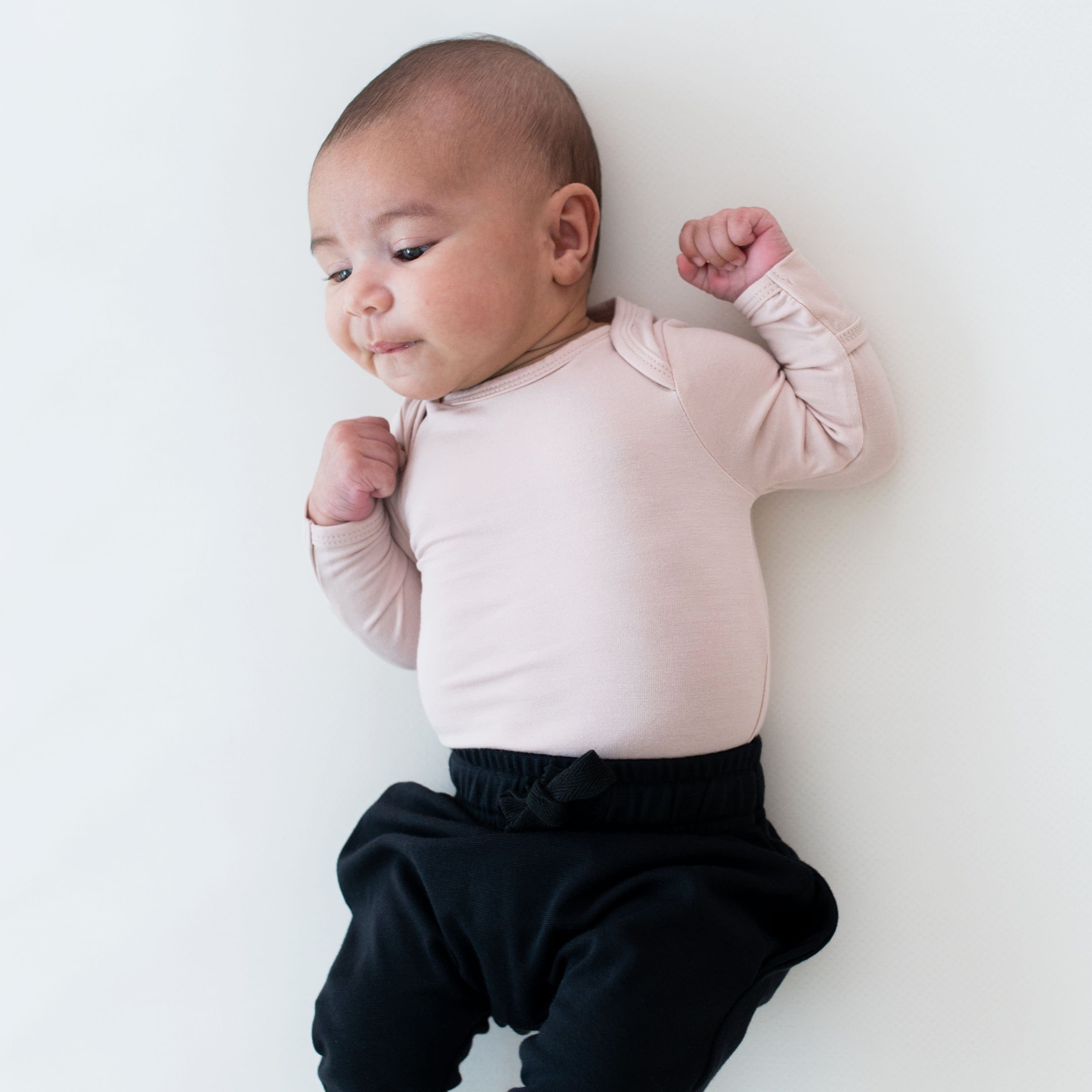 Kyte BABY Layette Long Sleeve Bodysuit in Blush