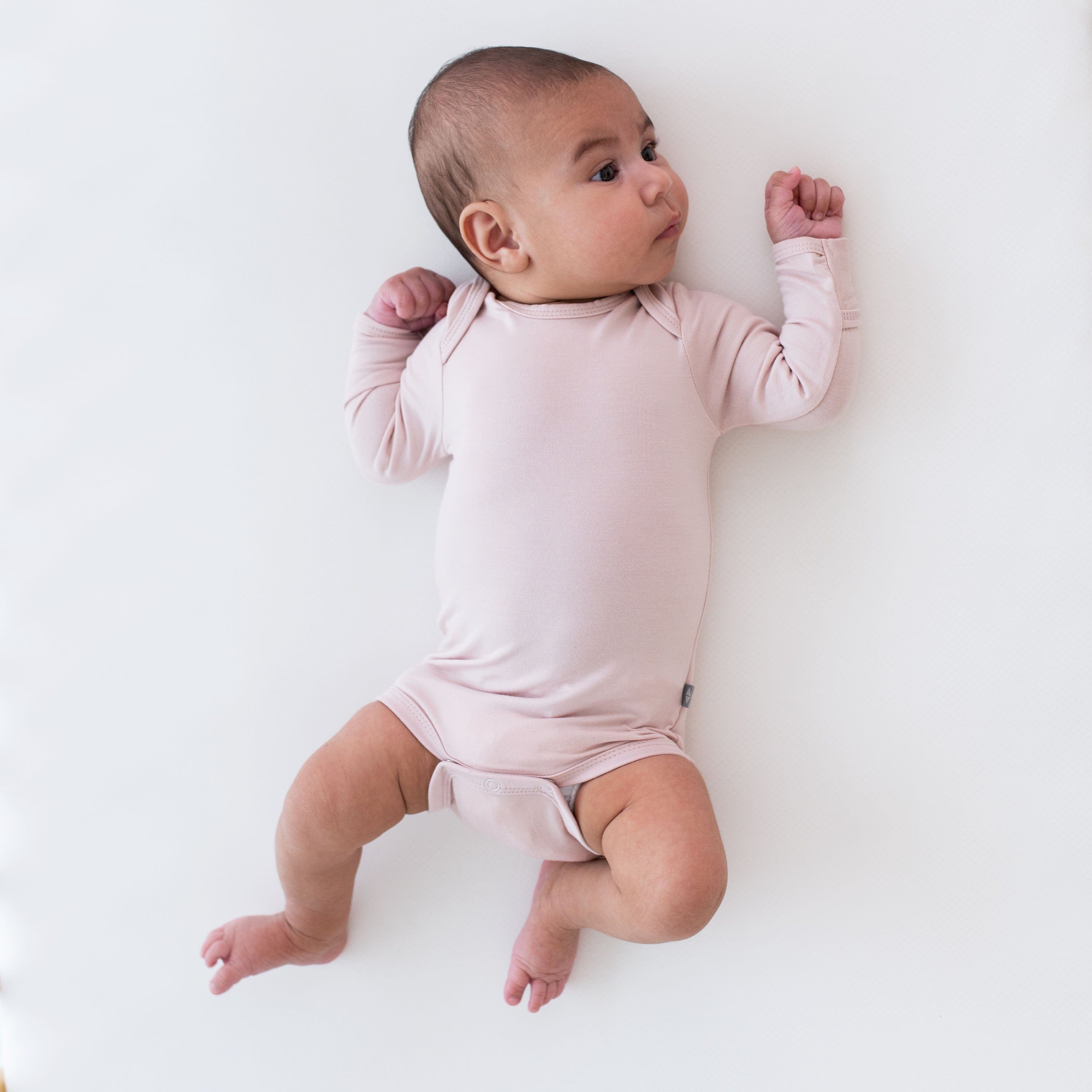 Kyte BABY Layette Long Sleeve Bodysuit in Blush