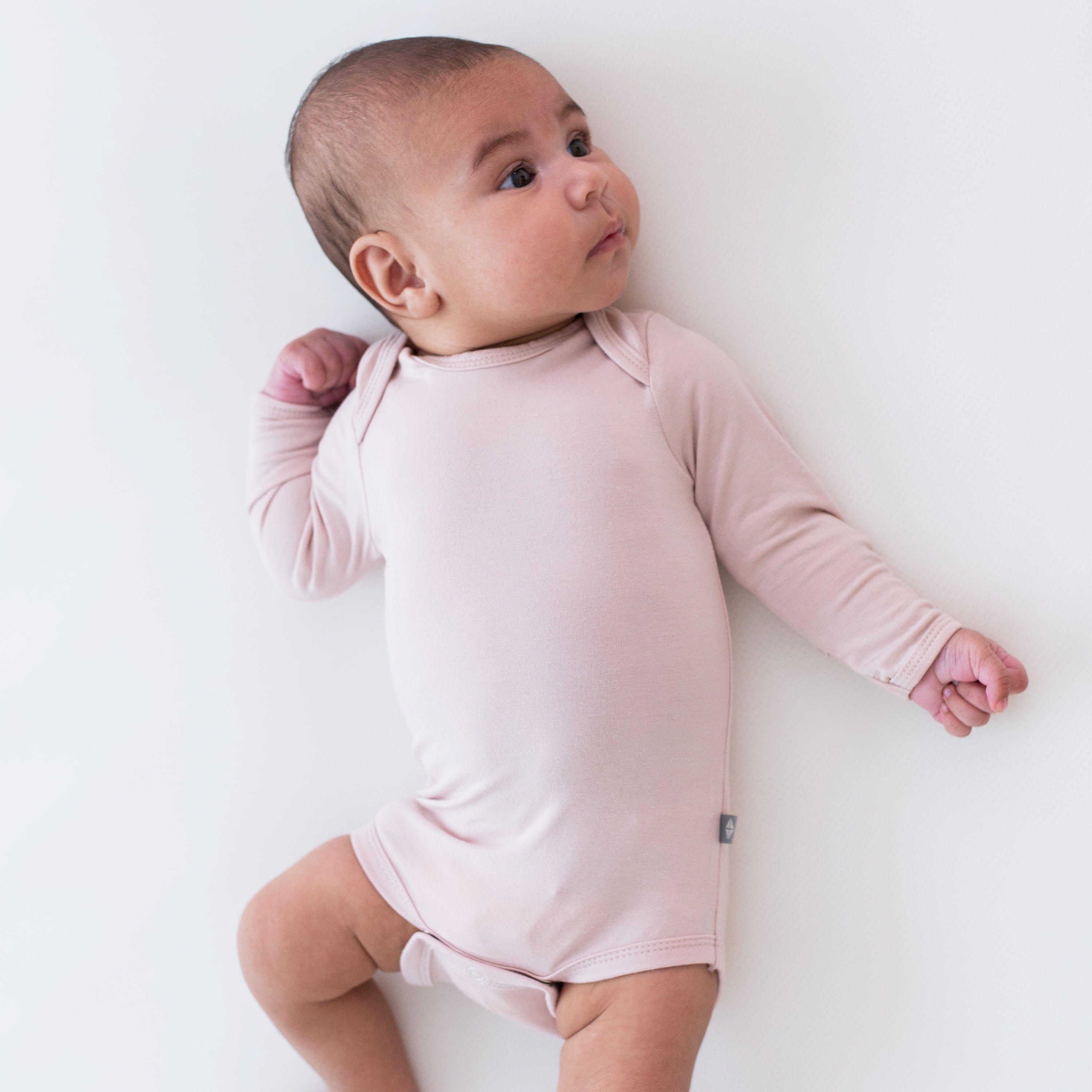 Kyte BABY Layette Long Sleeve Bodysuit in Blush