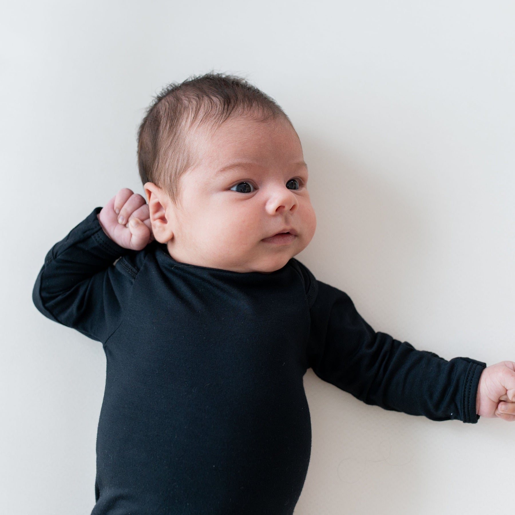 Kyte BABY Layette Long Sleeve Bodysuit in Midnight