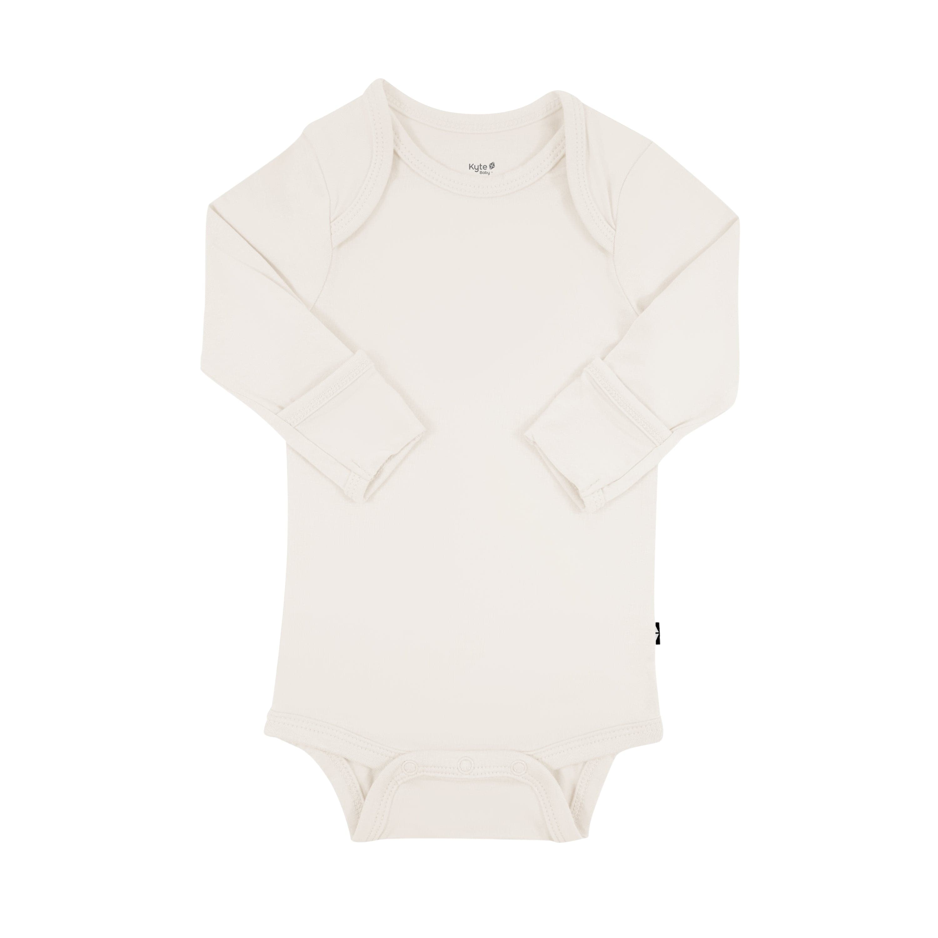 Kyte Baby Layette Long Sleeve Bodysuit in Oat