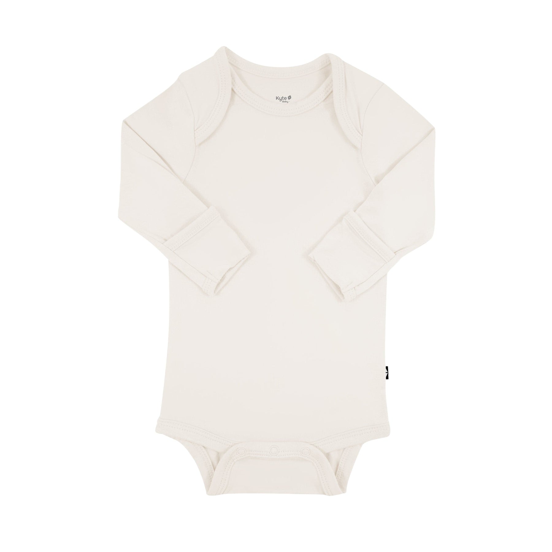 Kyte Baby Layette Long Sleeve Bodysuit in Oat