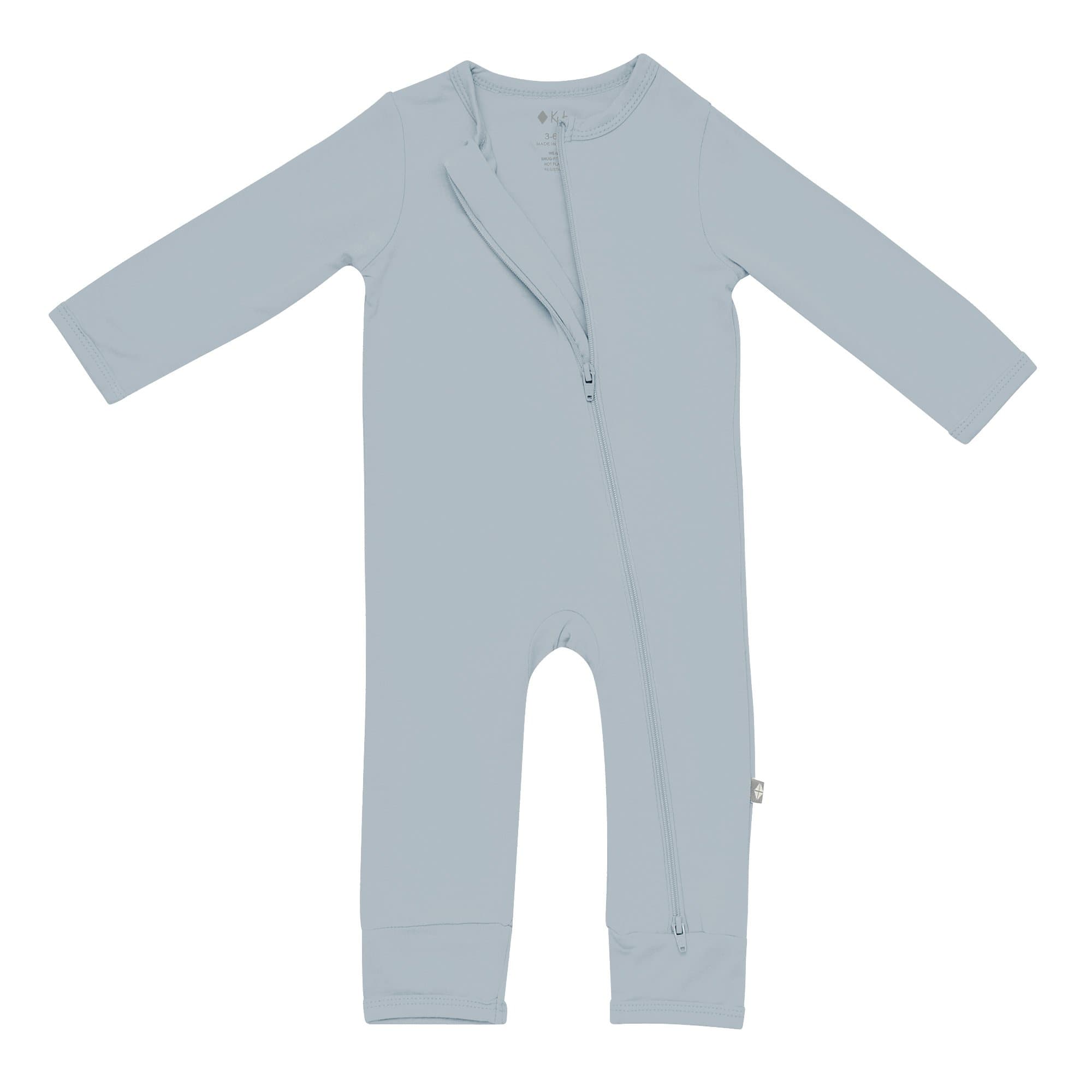 Kyte BABY Layette Zippered Romper in Fog