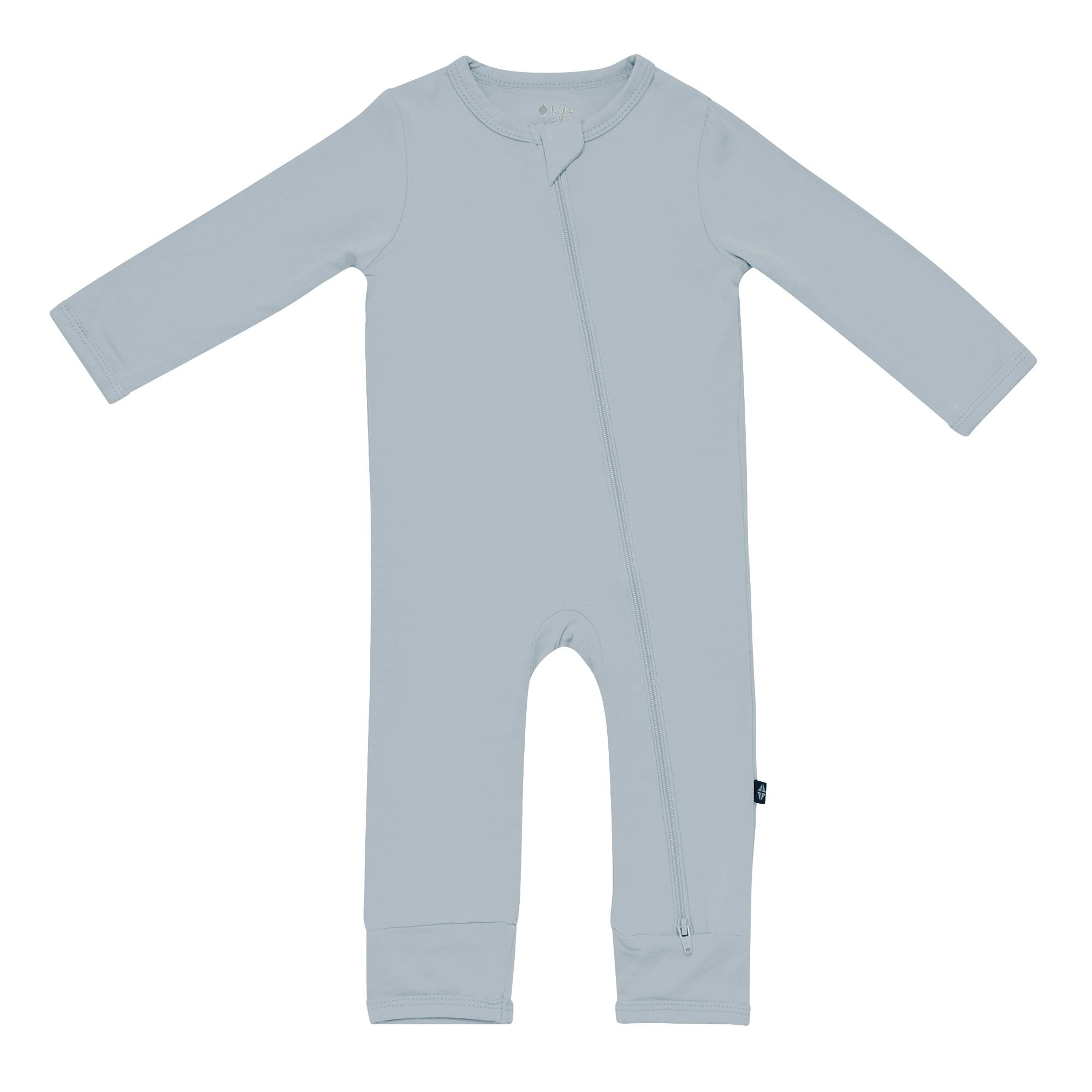 Kyte BABY Layette Zippered Romper in Fog