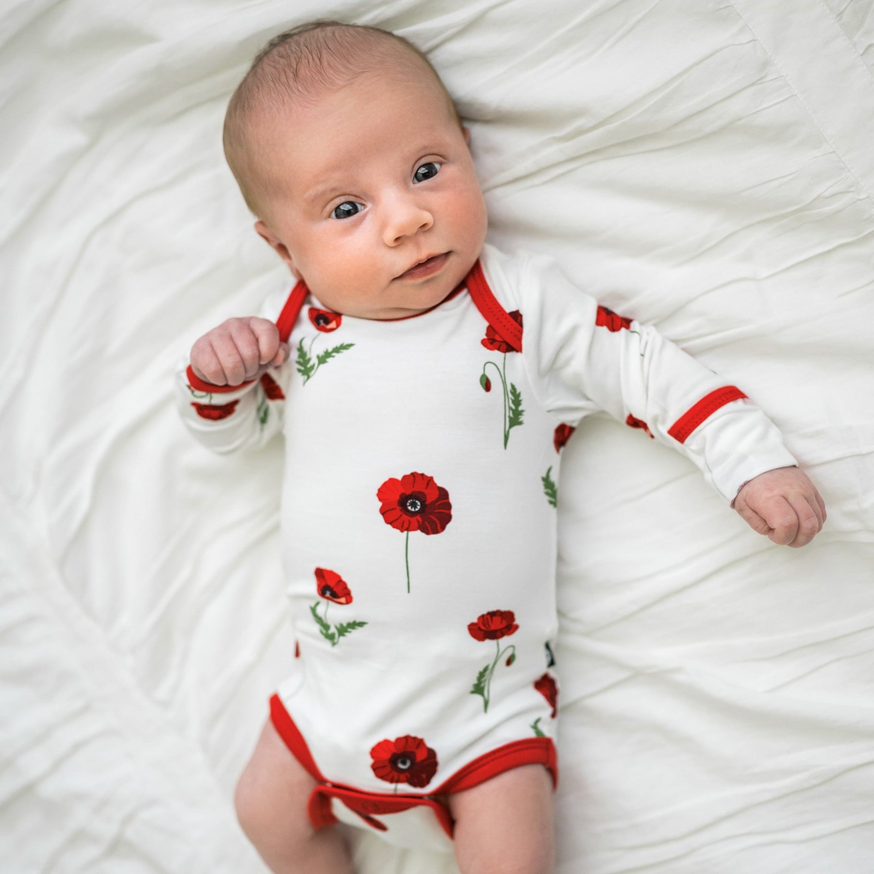 Kyte Baby Long Sleeve Bodysuits Long Sleeve Bodysuit in Cloud Poppies