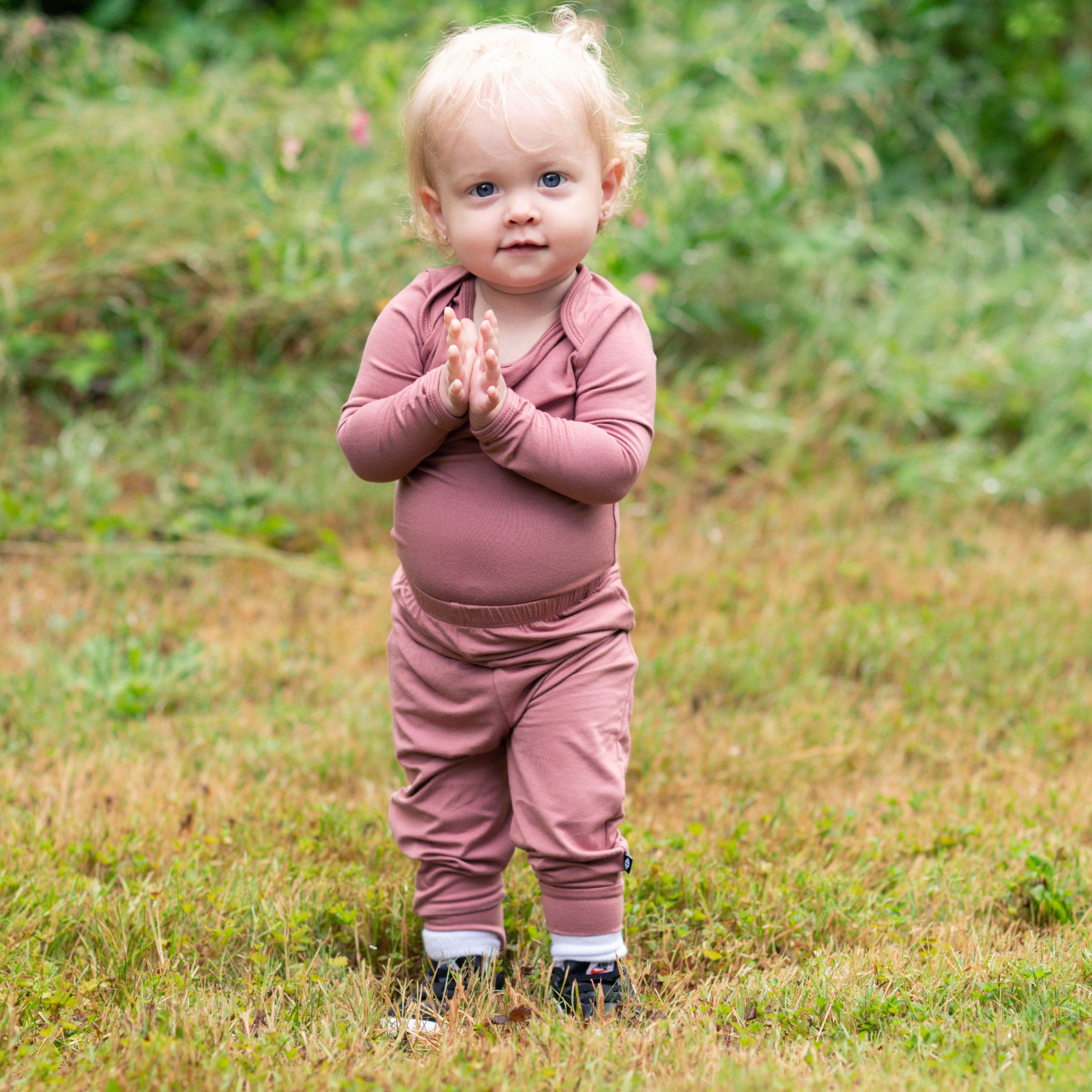 Kyte Baby Long Sleeve Bodysuits Long Sleeve Bodysuit in Dusty Rose