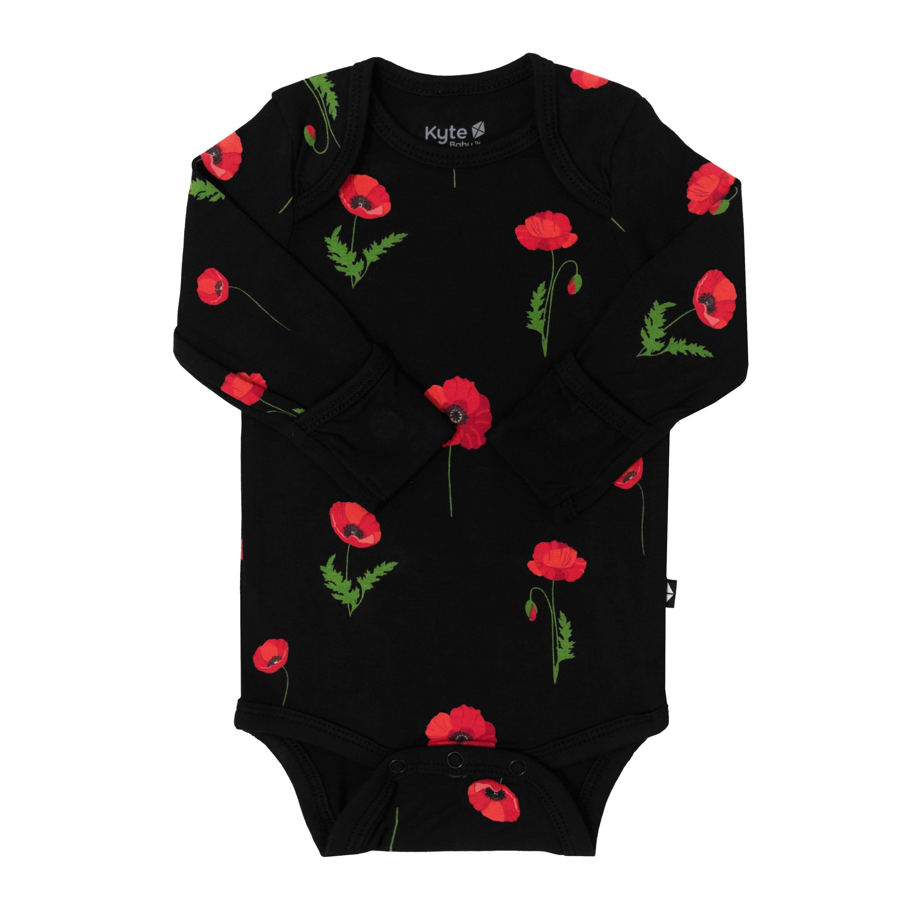 Kyte Baby Long Sleeve Bodysuits Long Sleeve Bodysuit in Midnight Poppies