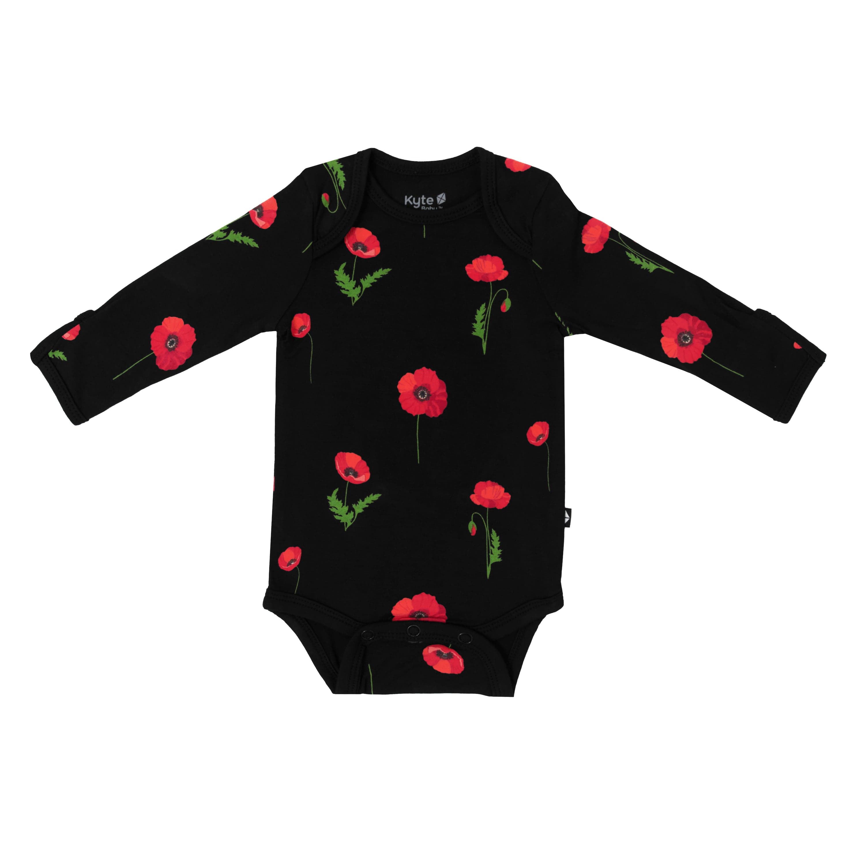 Kyte Baby Long Sleeve Bodysuits Long Sleeve Bodysuit in Midnight Poppies